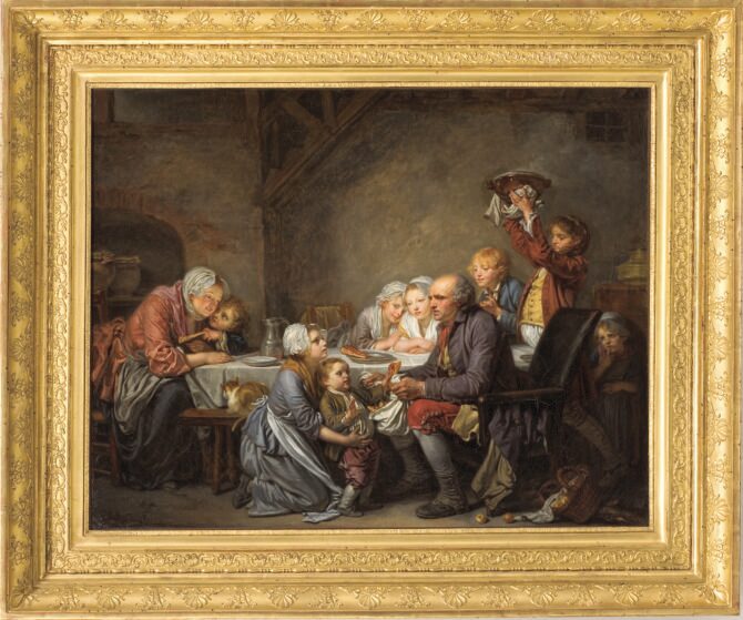 Le Déjeuner d’huîtres (The Oyster Dinner), 1735 painting by Jean-François de Troy, depicting courtiers at Versailles enjoying oysters and champagne in an opulent Rococo dining room.