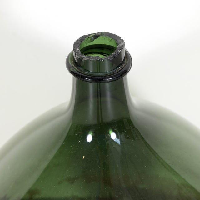 Set of Four Vintage Green Glass Bottles Demijohns, Lady Jeanne or Carboys  at 1stDibs