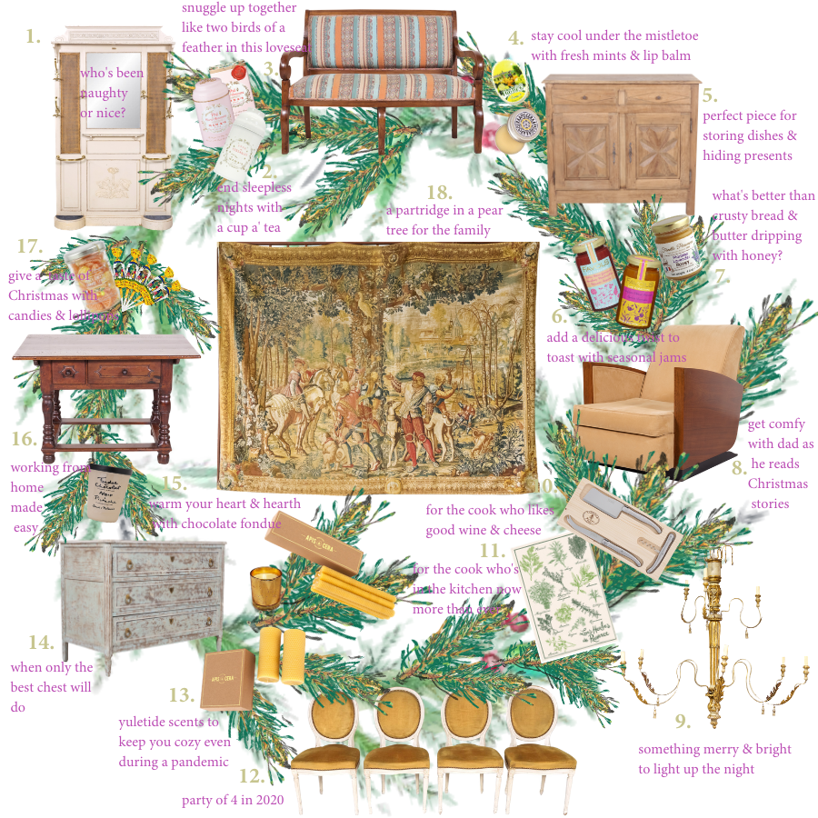 2020 Gift Guide: Deck the Halls with French Antiques & Inspired Gifts