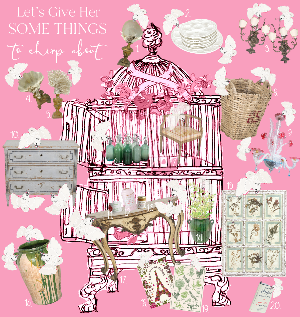 LOLO FRENCH ANTIQUES 2023 MOTHER'S DAY GIFT GUIDE: LET'S GIVE HER SOME THINGS TO CHIRP ABOUT