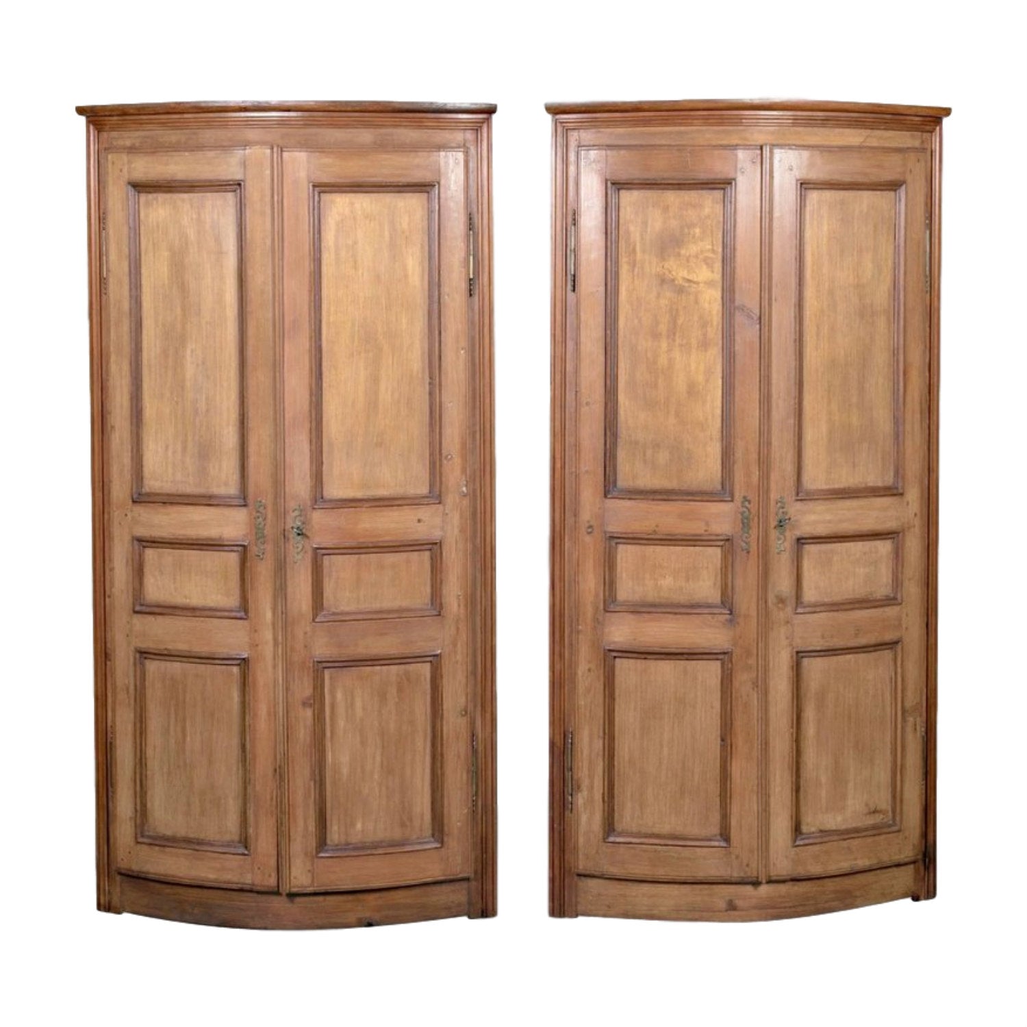 Antique French Boiserie Panel Corner Cabinet