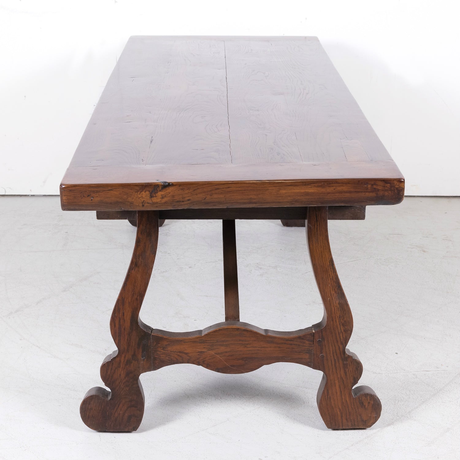 Rare 19th Century French Provincial Solid Chestnut Exchange Desk