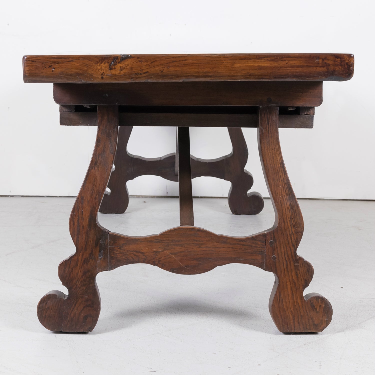Rare 19th Century French Provincial Solid Chestnut Exchange Desk