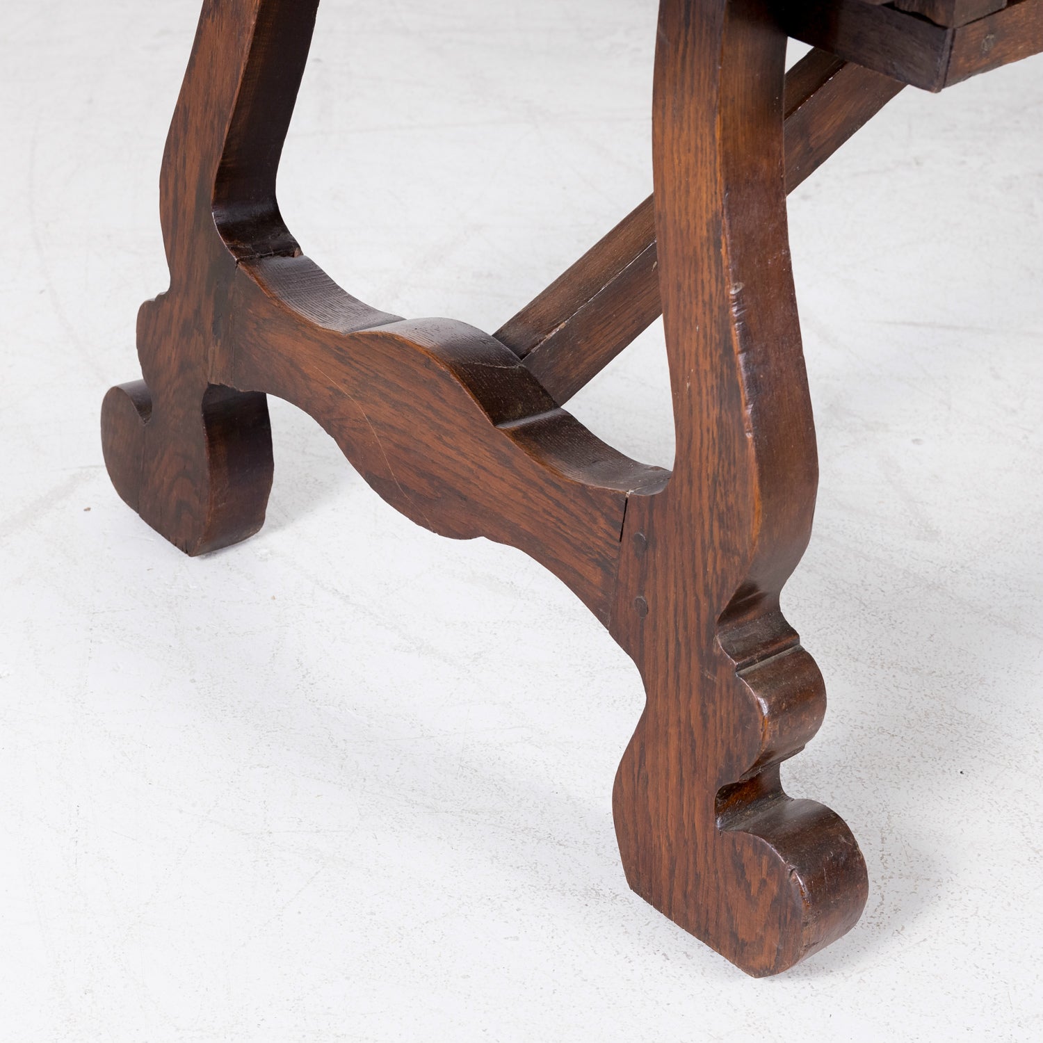 Rare 19th Century French Provincial Solid Chestnut Exchange Desk