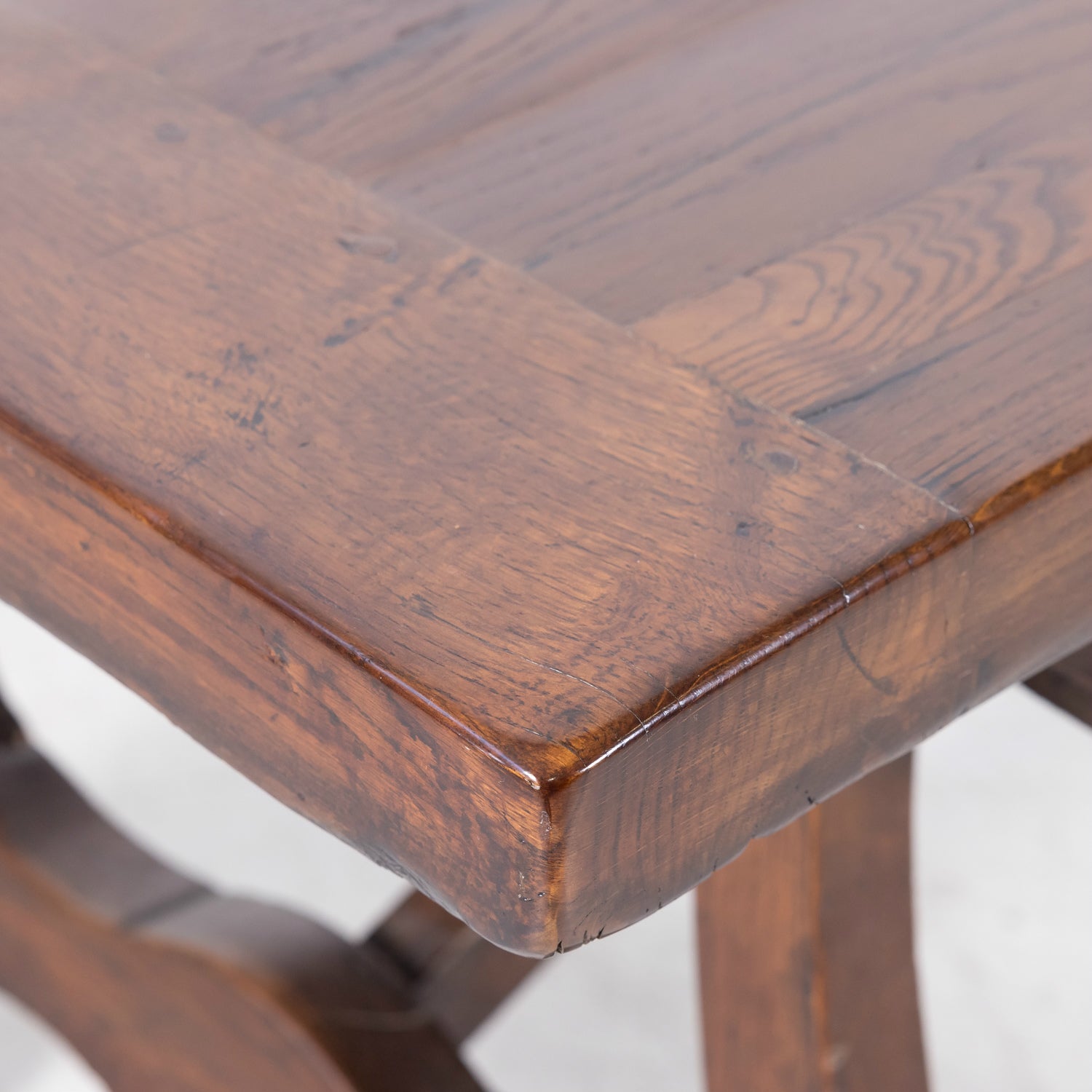 Rare 19th Century French Provincial Solid Chestnut Exchange Desk