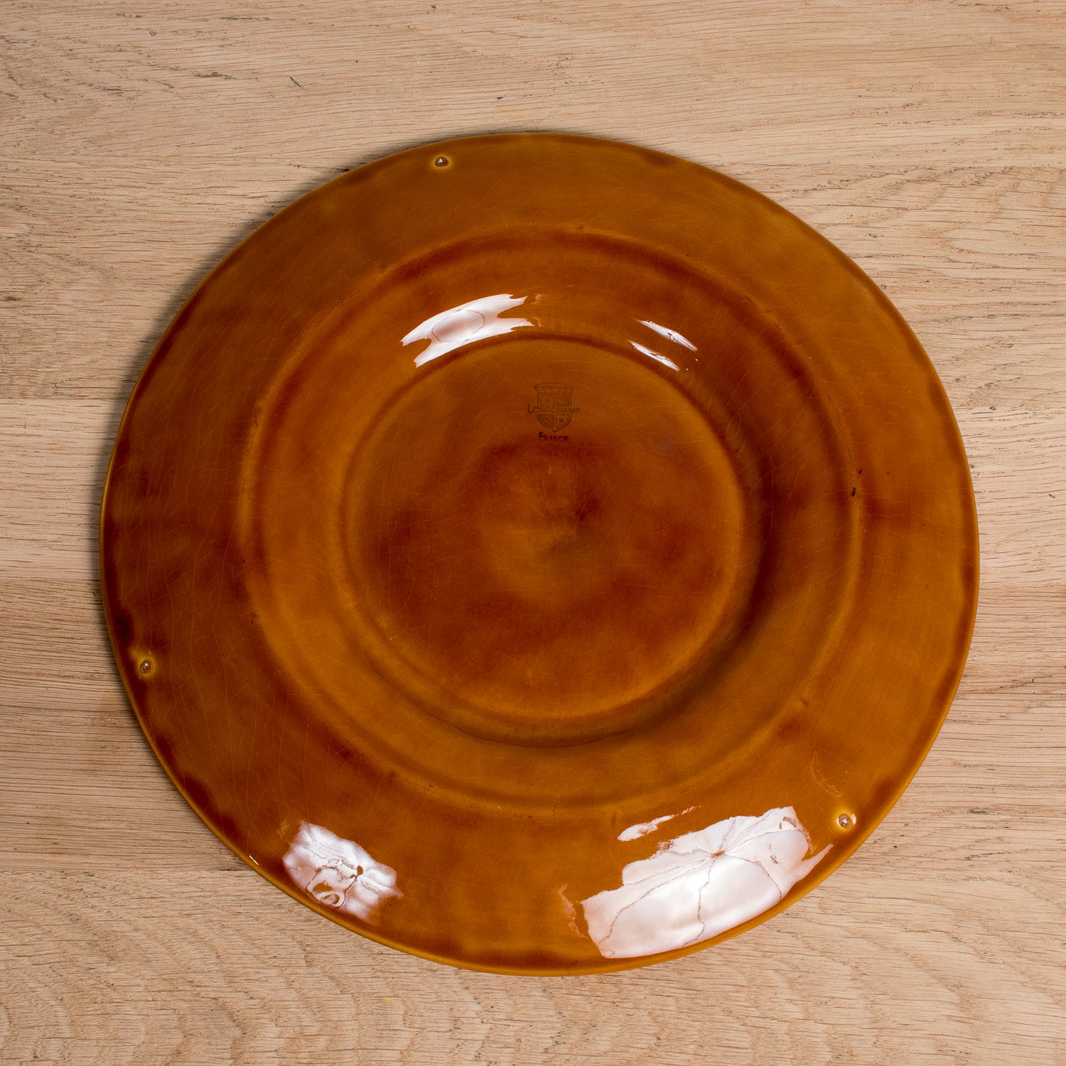 Vintage French Longchamp Oyster Plate Set with Platter, 13 Pieces