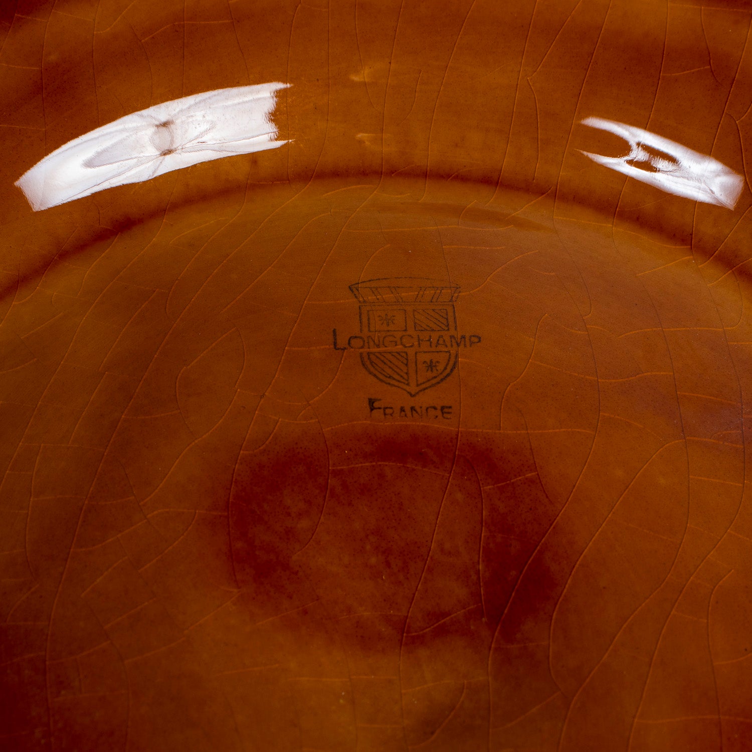 Vintage French Longchamp Oyster Plate Set with Platter, 13 Pieces