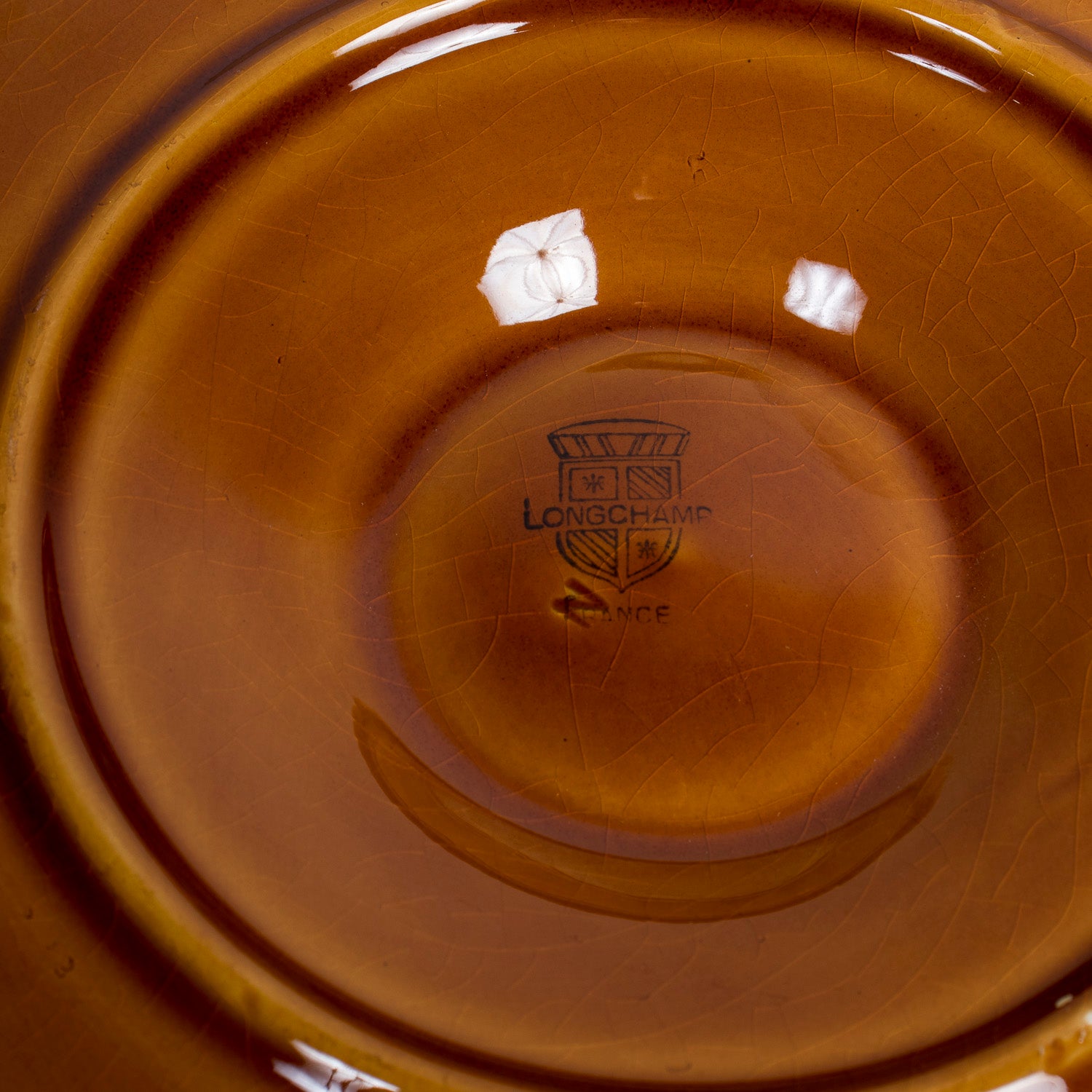 Vintage French Longchamp Oyster Plate Set with Platter, 13 Pieces