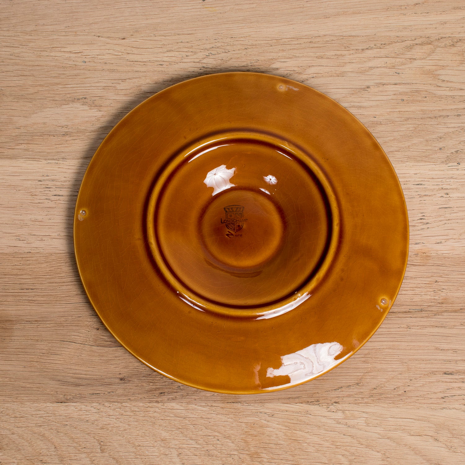 Vintage French Longchamp Oyster Plate Set with Platter, 13 Pieces