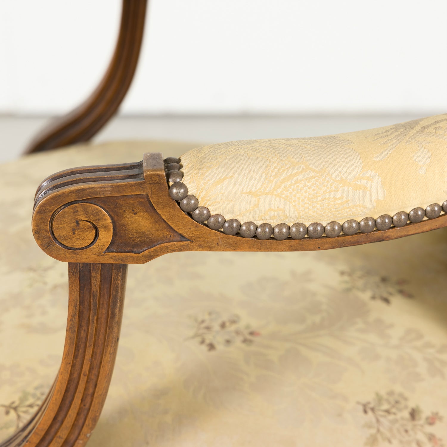 Four 19th Century French Louis XVI Style Carved Walnut Armchairs or Fauteuils a la Reine, Sold Separately