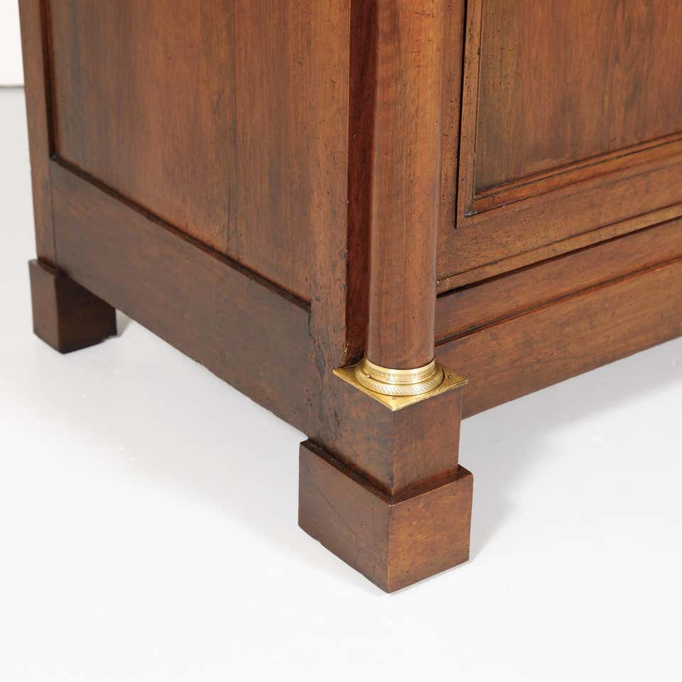 Exceptional 19th Century French Empire Period Walnut Bibliotheque or Bookcase