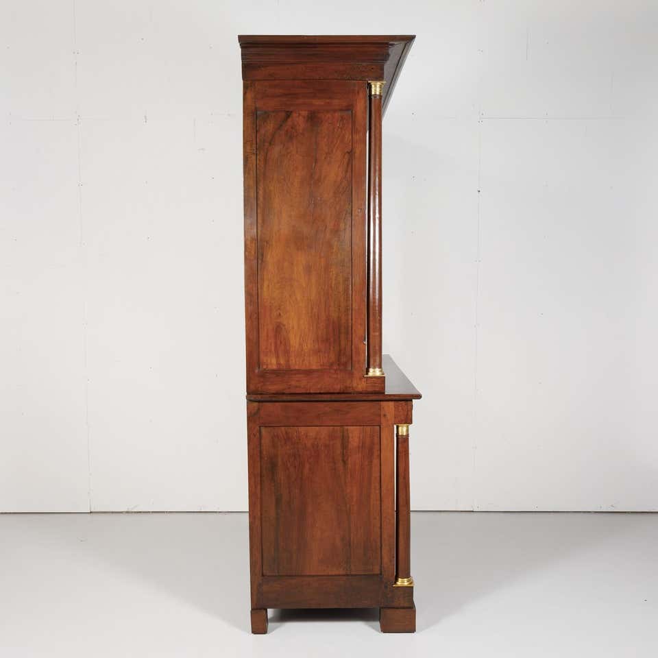 Exceptional 19th Century French Empire Period Walnut Bibliotheque or Bookcase