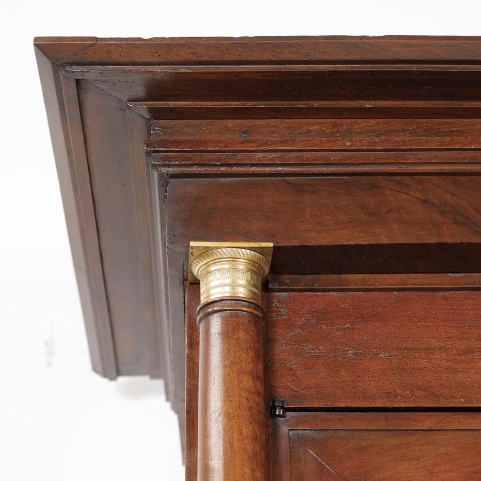 Exceptional 19th Century French Empire Period Walnut Bibliotheque or Bookcase