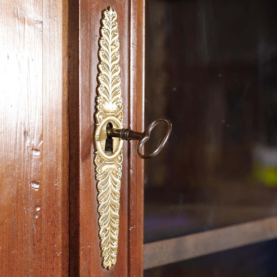 Exceptional 19th Century French Empire Period Walnut Bibliotheque or Bookcase
