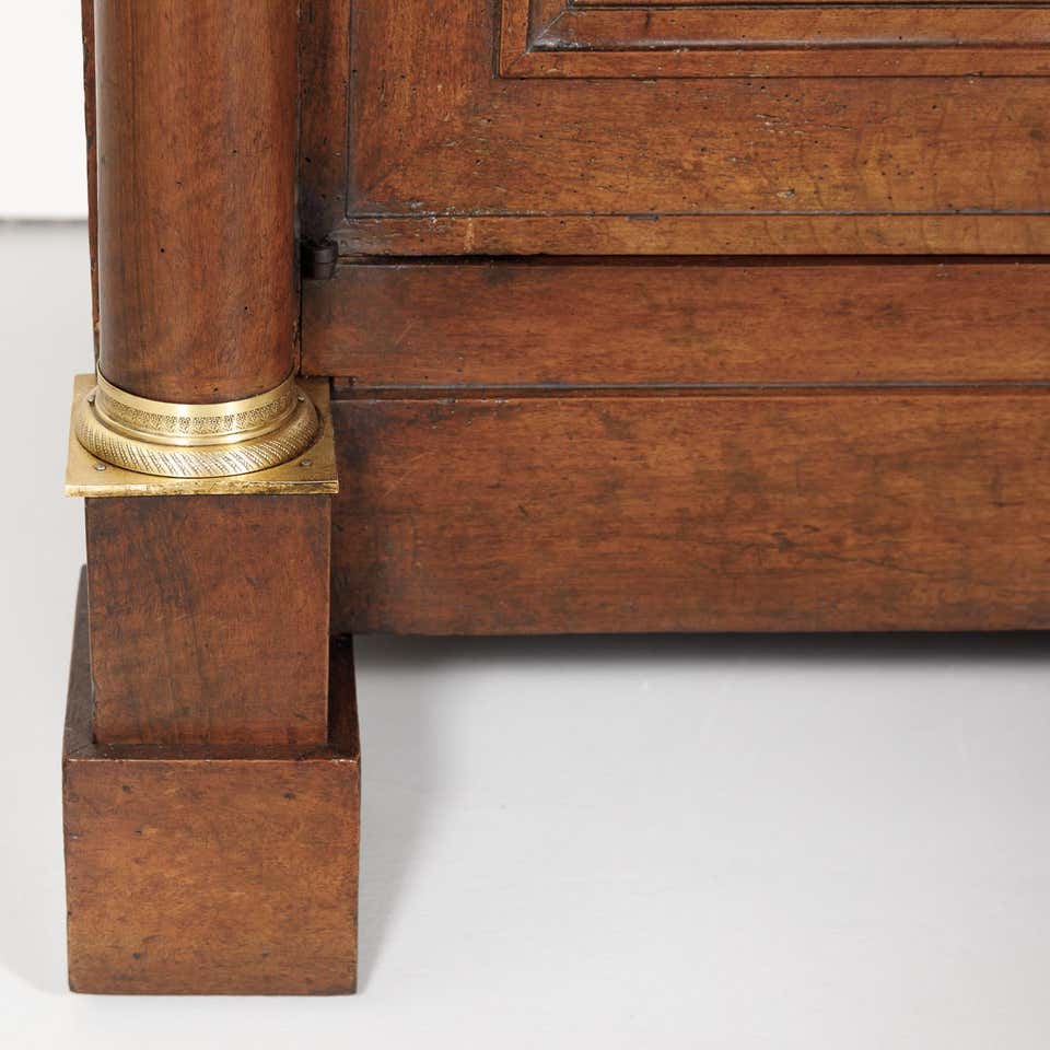 Exceptional 19th Century French Empire Period Walnut Bibliotheque or Bookcase