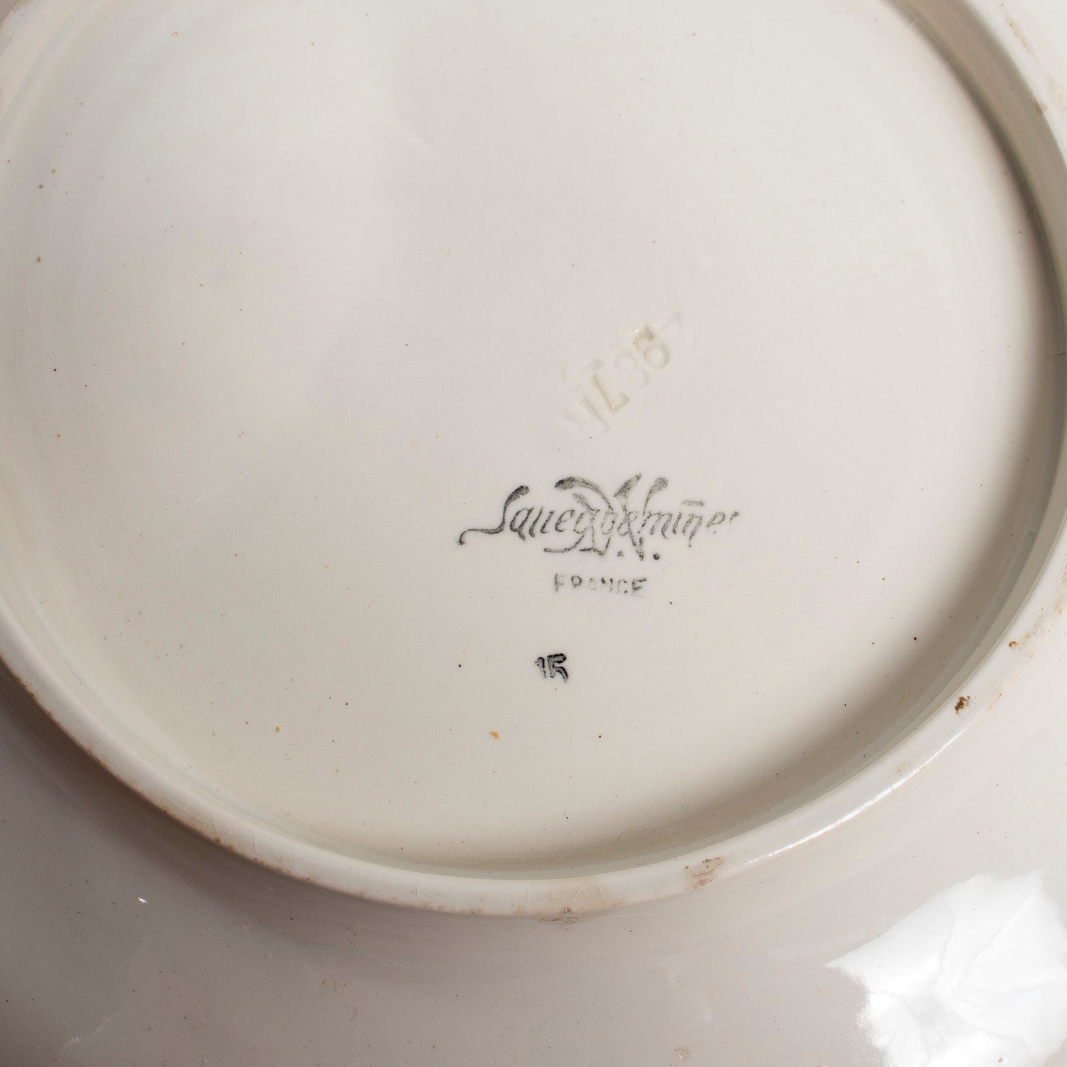 19th Century French Asparagus Plate Set and Platter by Sarreguemines