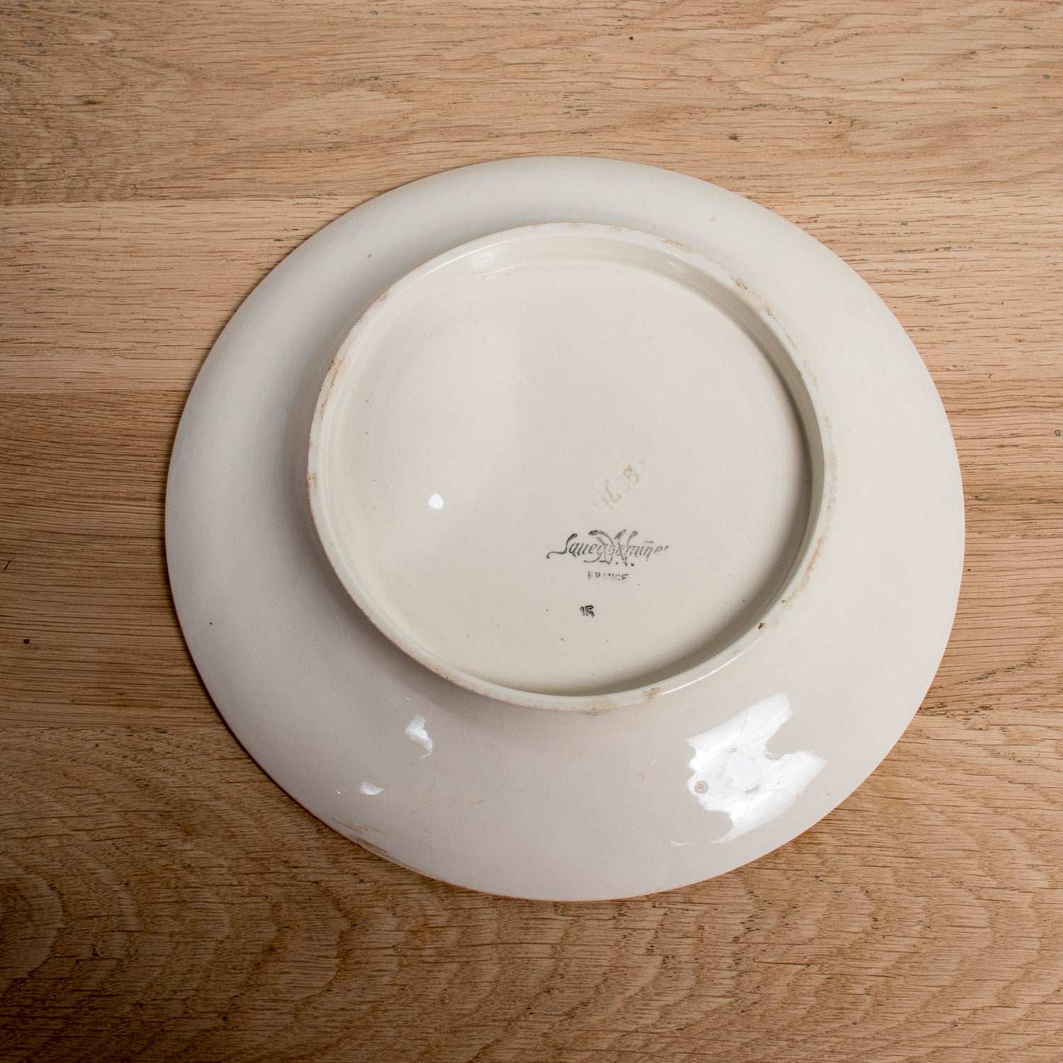 19th Century French Asparagus Plate Set and Platter by Sarreguemines