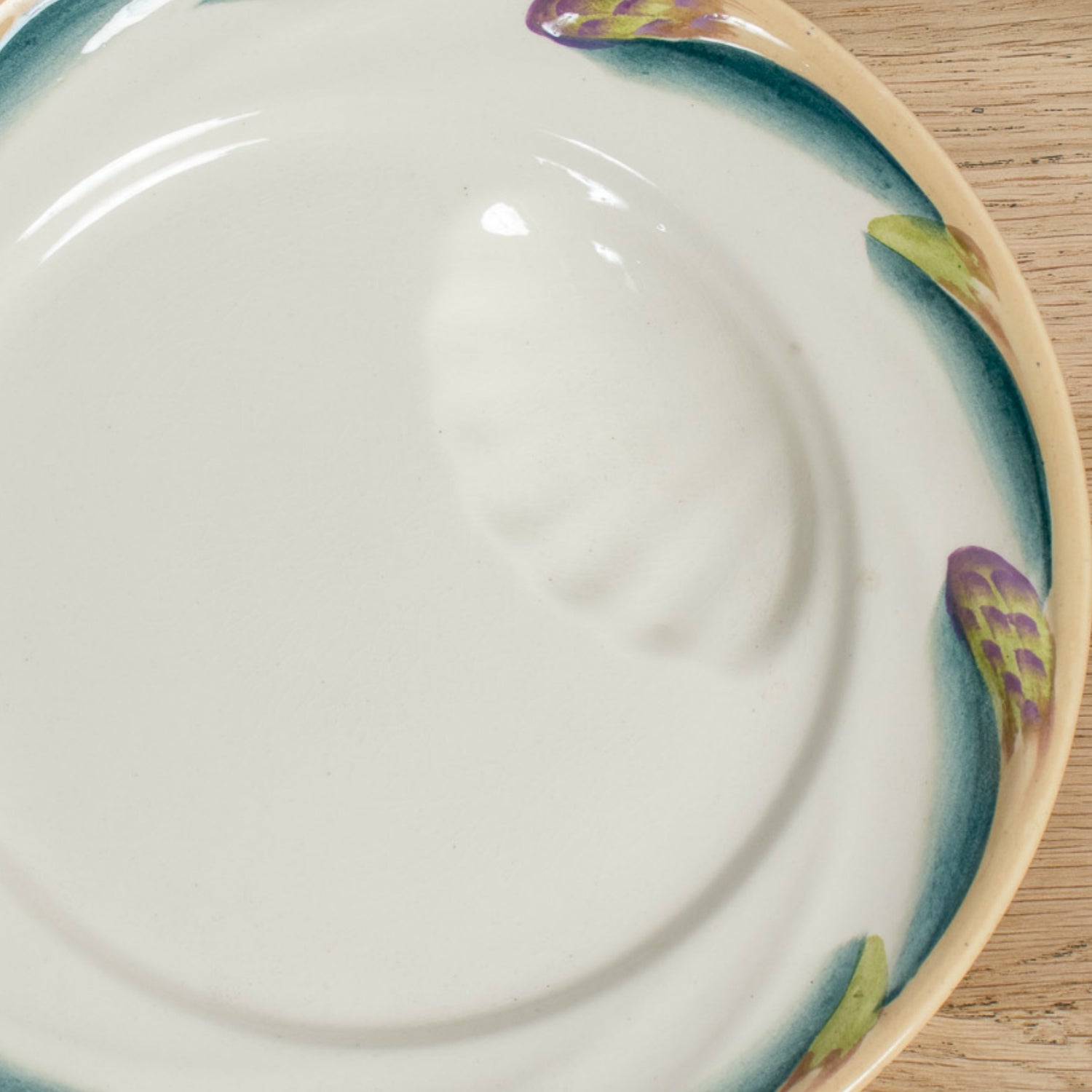 19th Century French Asparagus Plate Set and Platter by Sarreguemines