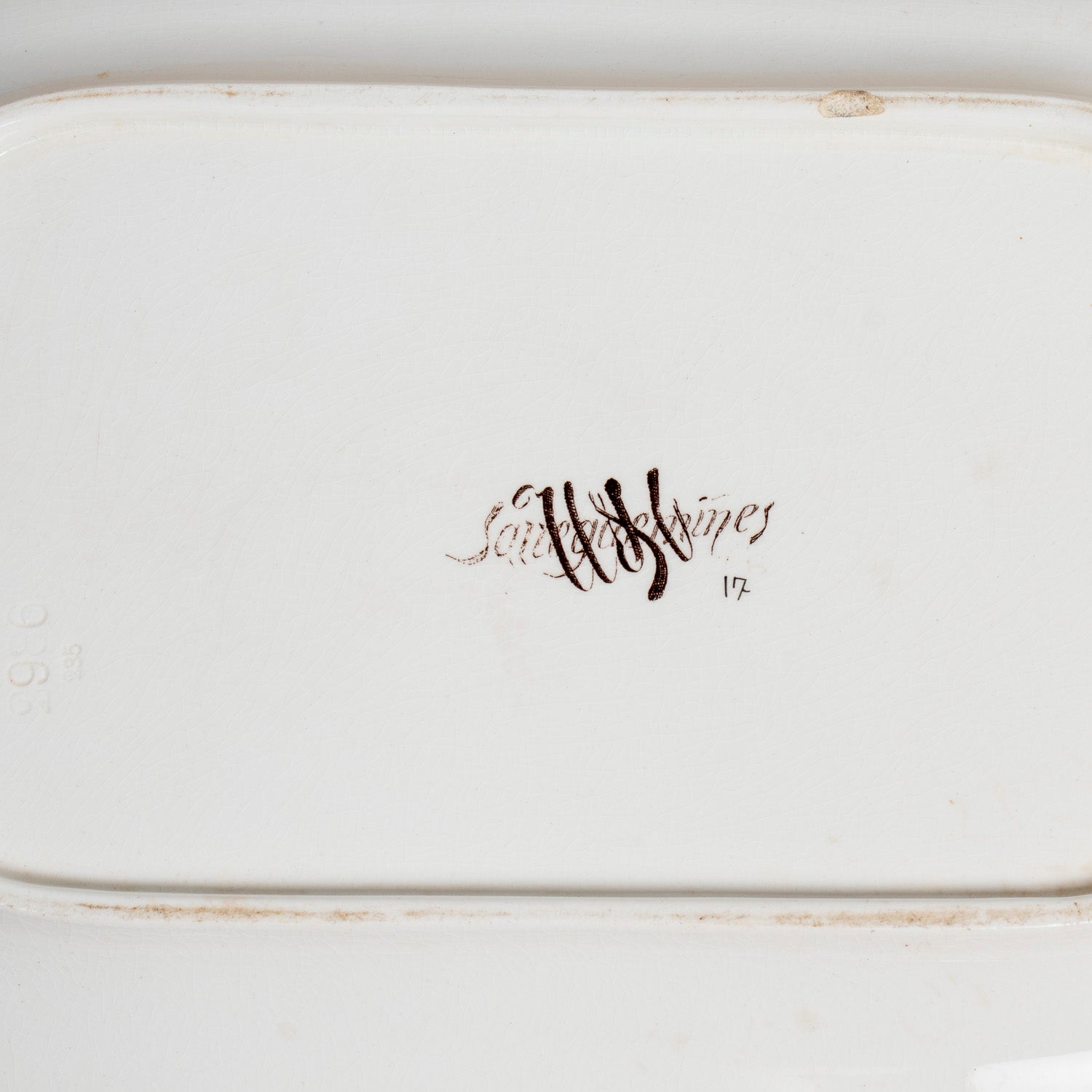 19th Century French Asparagus Plate Set and Platter by Sarreguemines