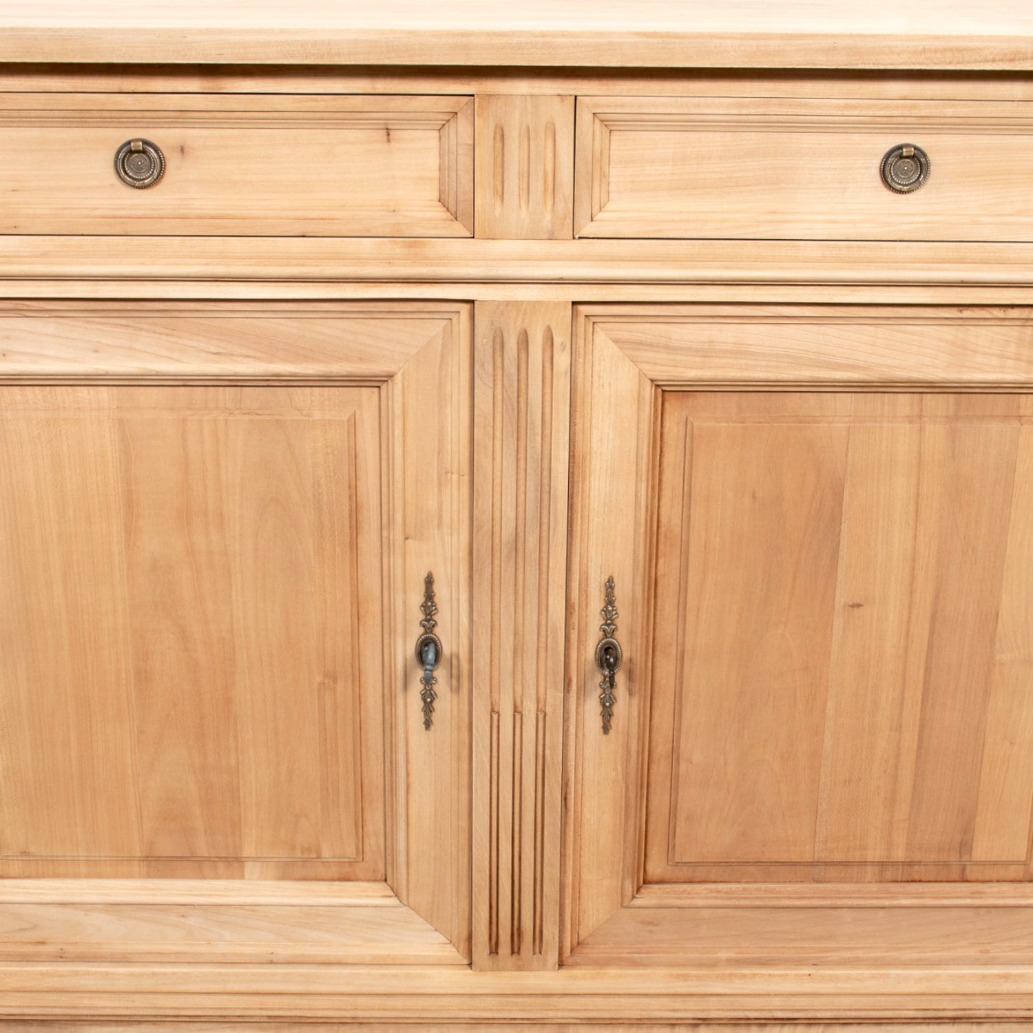 Antique French Louis XVI Style Bleached Cherrywood Enfilade Buffet