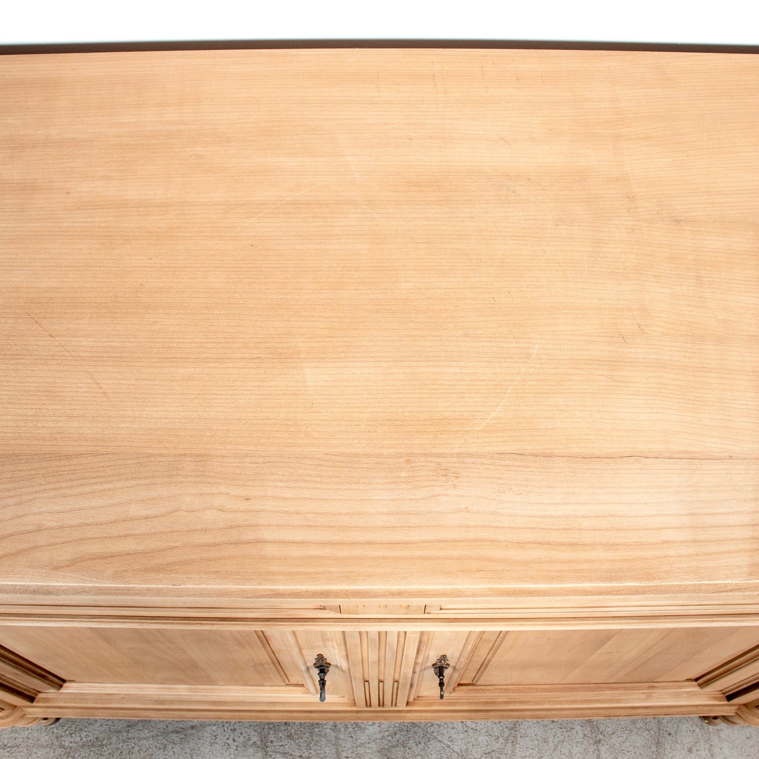 Antique French Louis XVI Style Bleached Cherrywood Enfilade Buffet