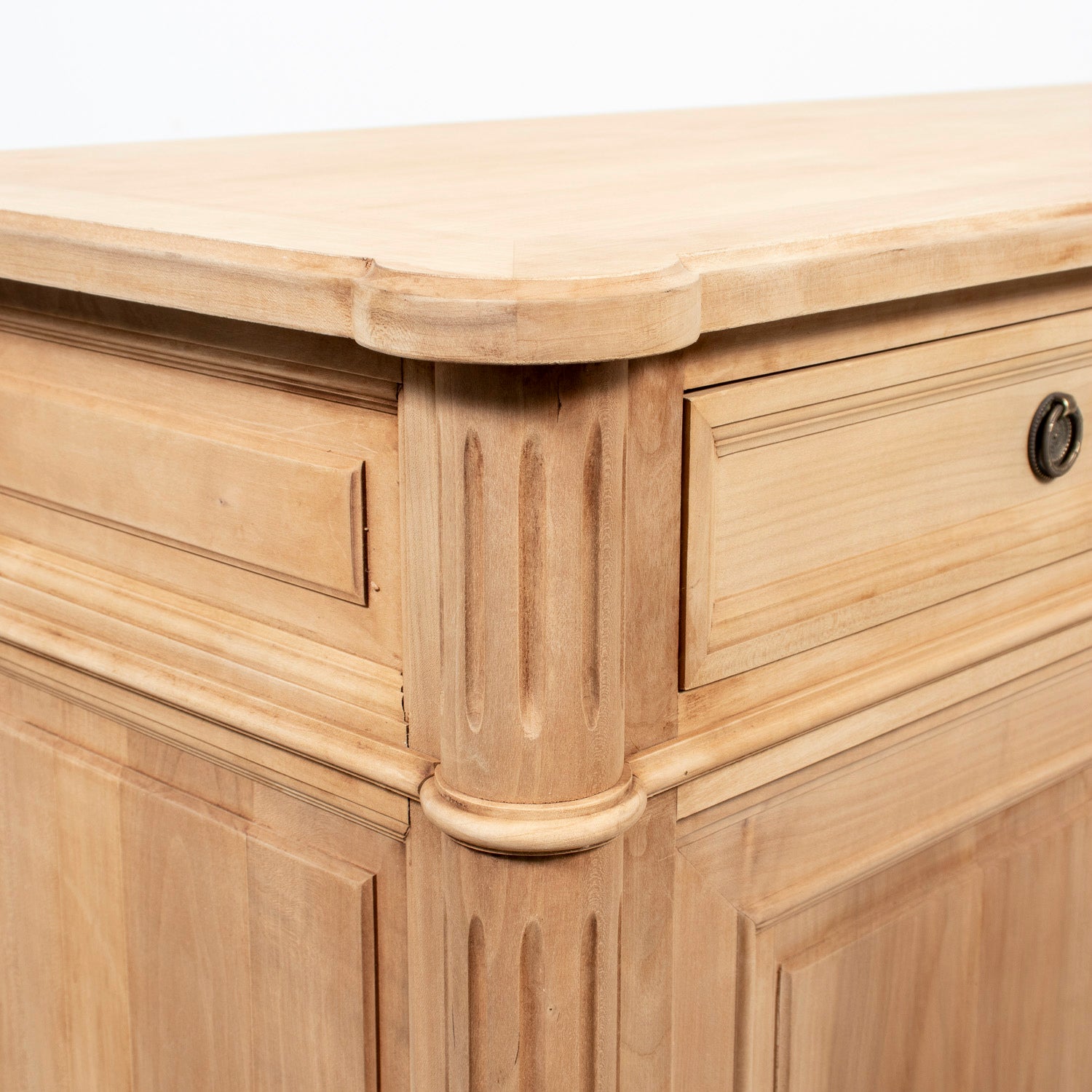 Antique French Louis XVI Style Bleached Cherrywood Enfilade Buffet