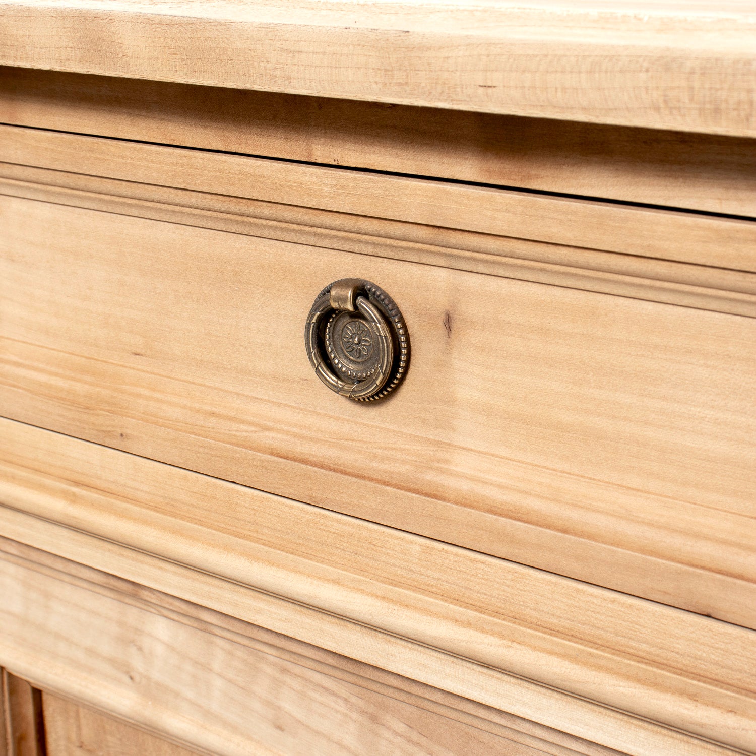 Antique French Louis XVI Style Bleached Cherrywood Enfilade Buffet