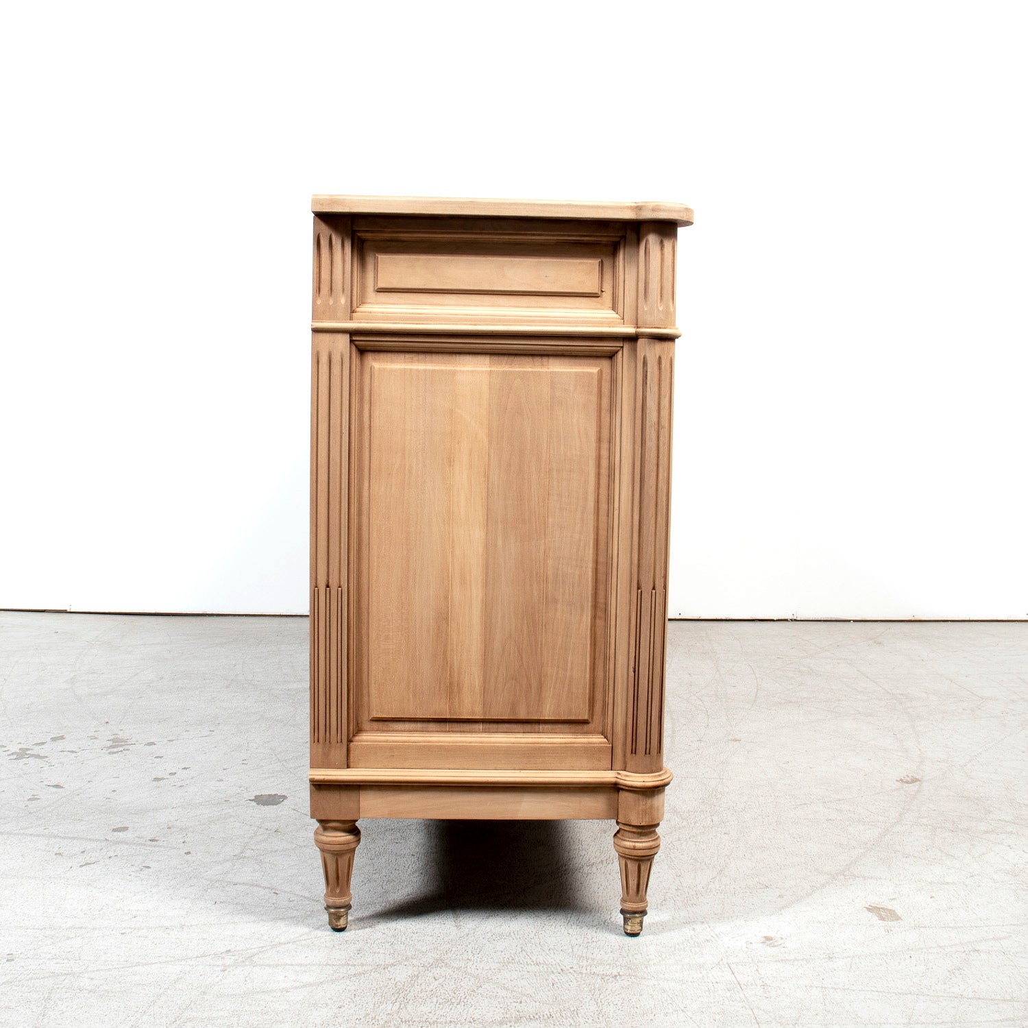 Antique French Louis XVI Style Bleached Cherrywood Enfilade Buffet