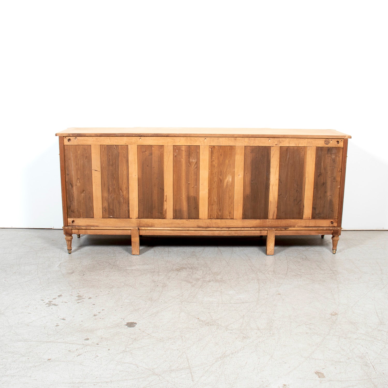 Antique French Louis XVI Style Bleached Cherrywood Enfilade Buffet