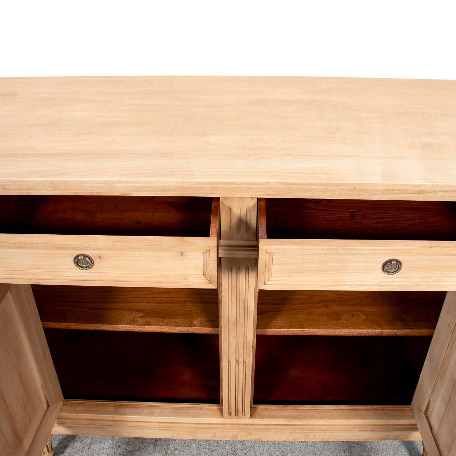 Antique French Louis XVI Style Bleached Cherrywood Enfilade Buffet