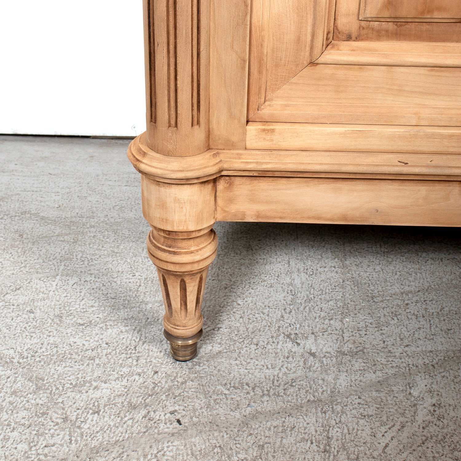 Antique French Louis XVI Style Bleached Cherrywood Enfilade Buffet