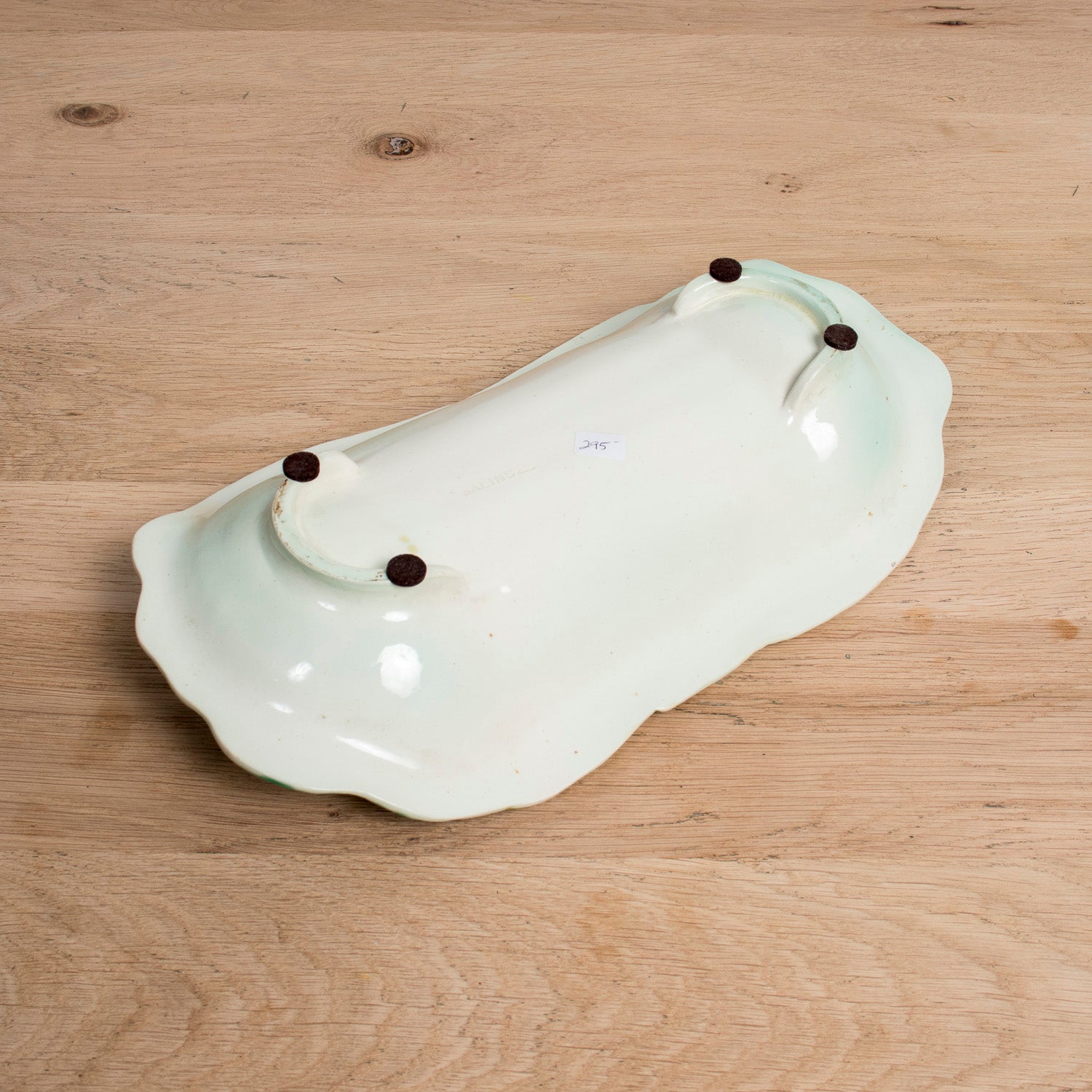 Vintage French Majolica Asparagus Cradle by Salins, Circa 1930s–1950s