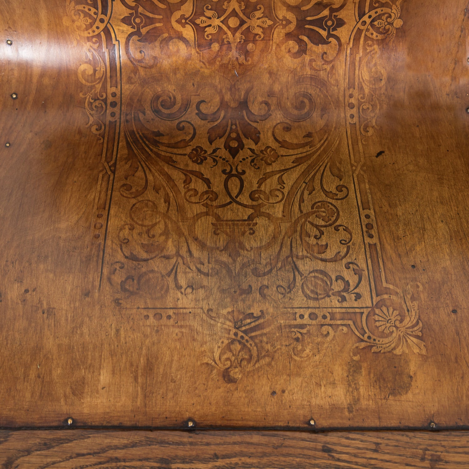 19th Century French Hand Made Bentwood Walnut Bench with Fruitwood Inlay