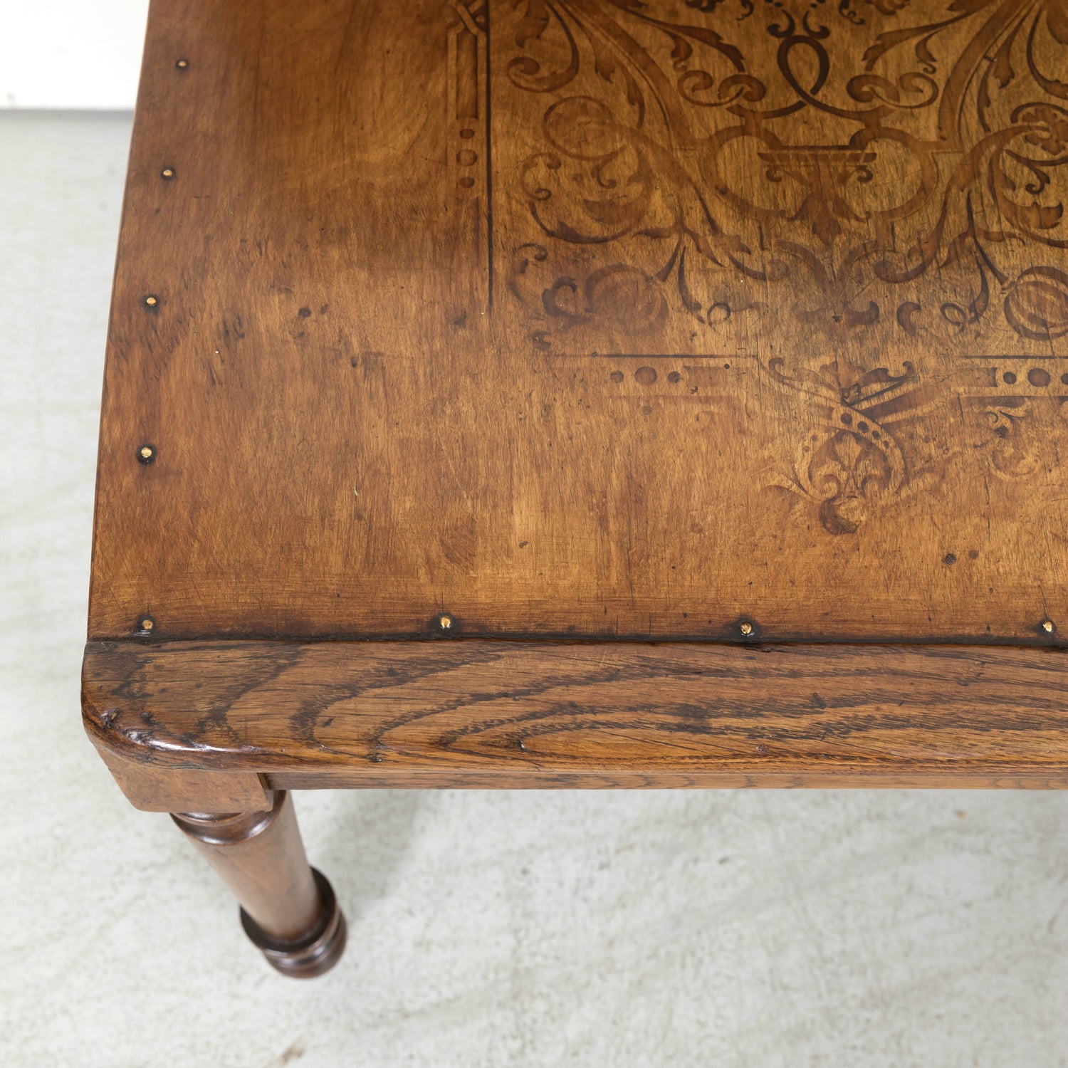 19th Century French Hand Made Bentwood Walnut Bench with Fruitwood Inlay