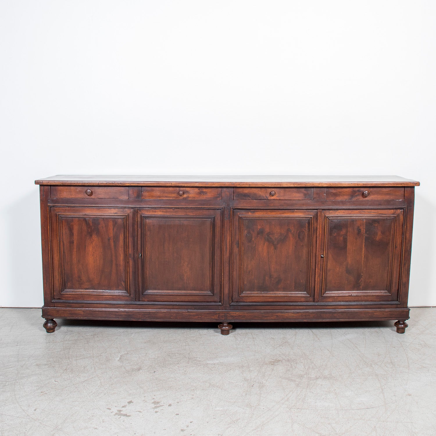 19th Century French Louis XVI Style Walnut Enfilade Buffet from Normandy