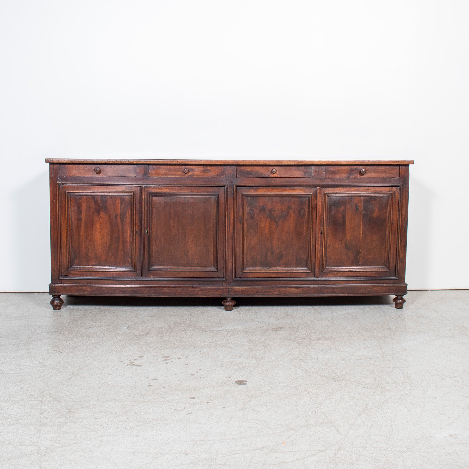 19th Century French Louis XVI Style Walnut Enfilade Buffet from Normandy