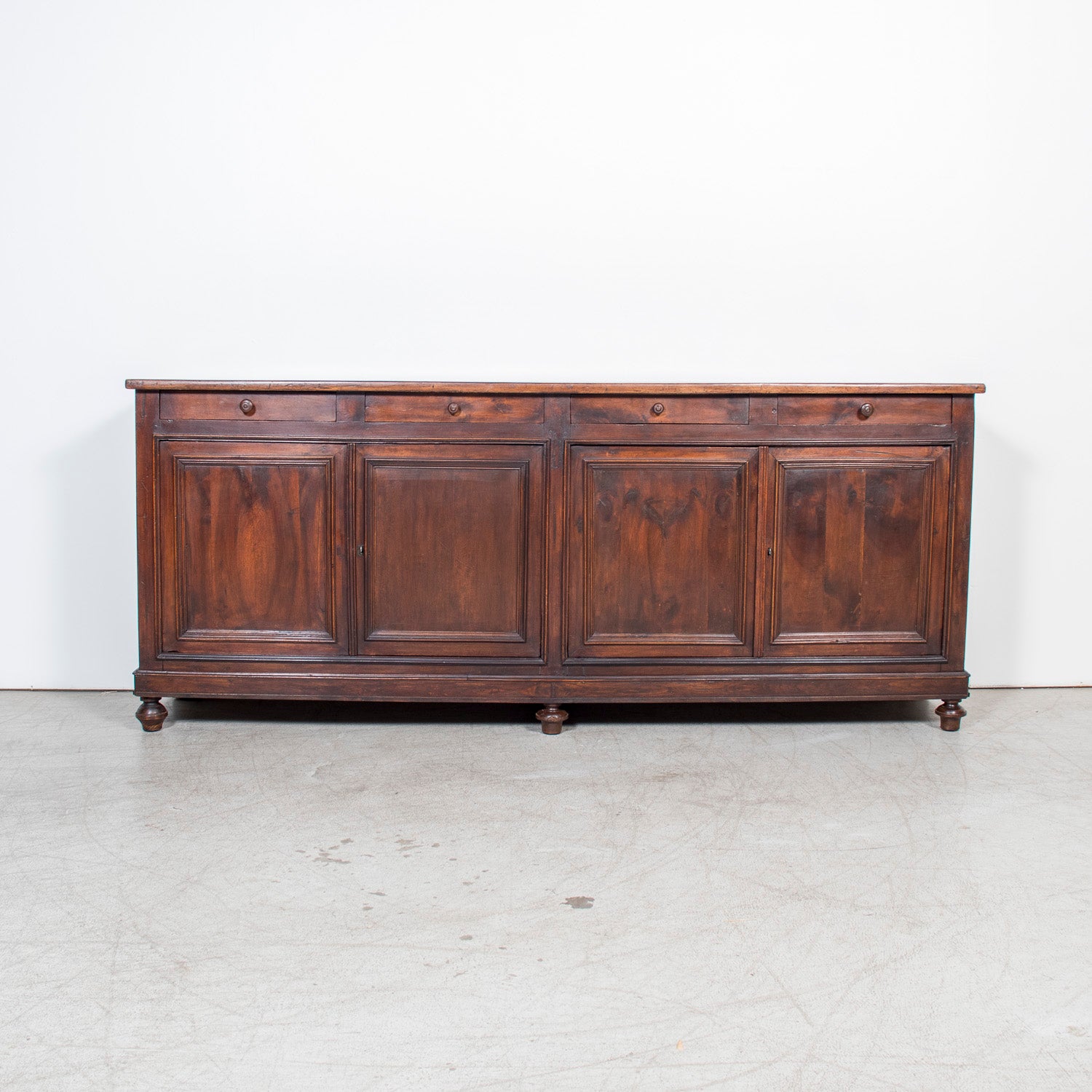 19th Century French Louis XVI Style Walnut Enfilade Buffet from Normandy