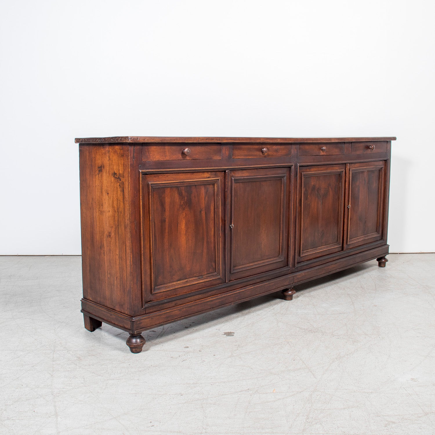 19th Century French Louis XVI Style Walnut Enfilade Buffet from Normandy