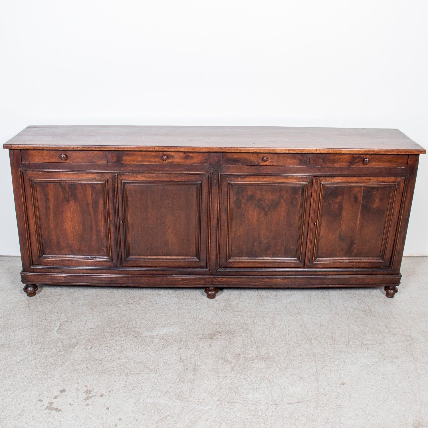 19th Century French Louis XVI Style Walnut Enfilade Buffet from Normandy