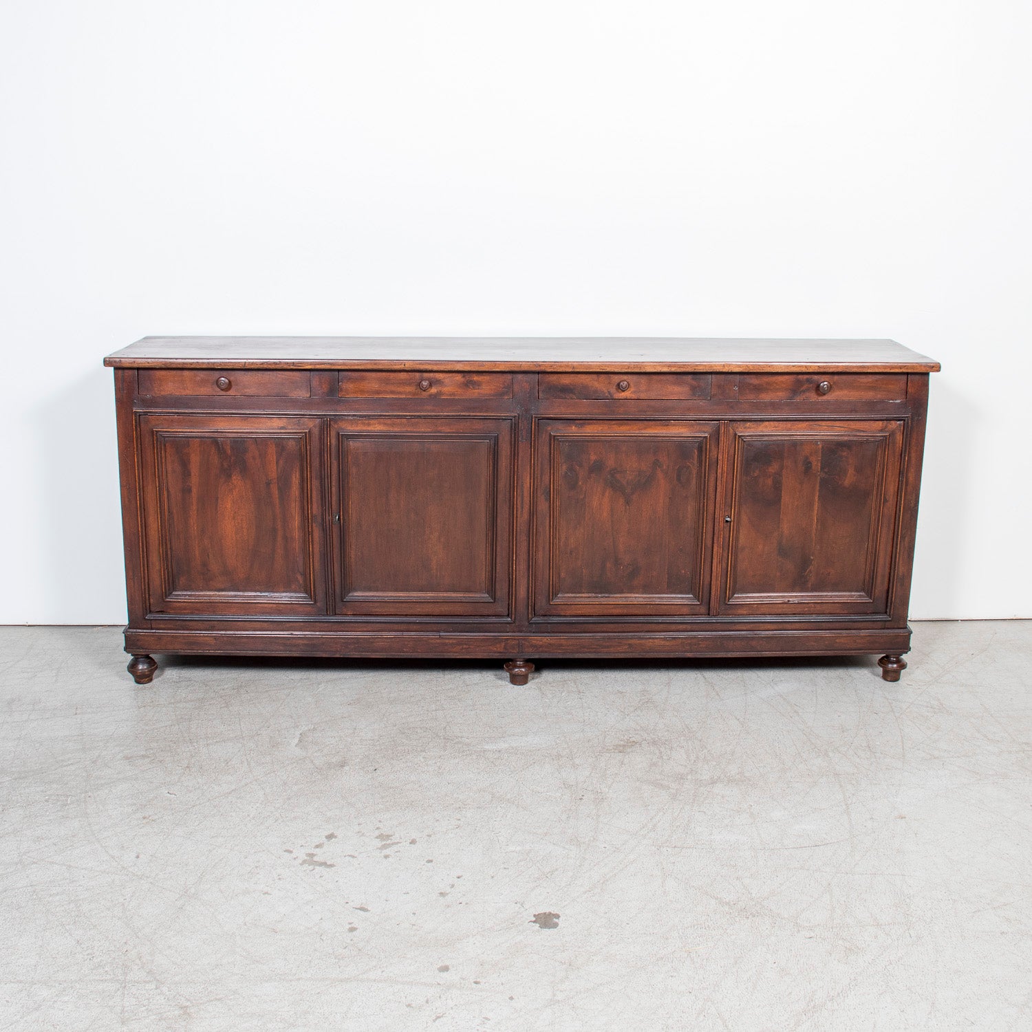 19th Century French Louis XVI Style Walnut Enfilade Buffet from Normandy