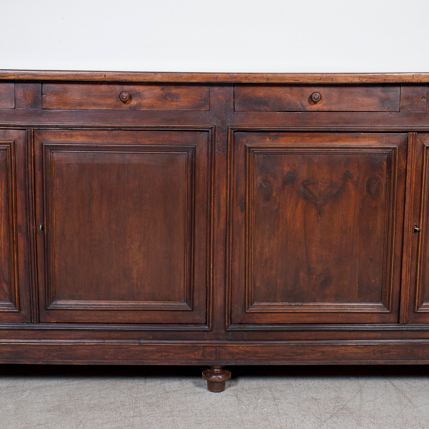 19th Century French Louis XVI Style Walnut Enfilade Buffet from Normandy