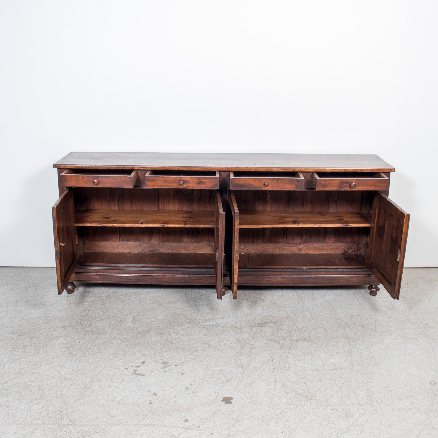 19th Century French Louis XVI Style Walnut Enfilade Buffet from Normandy