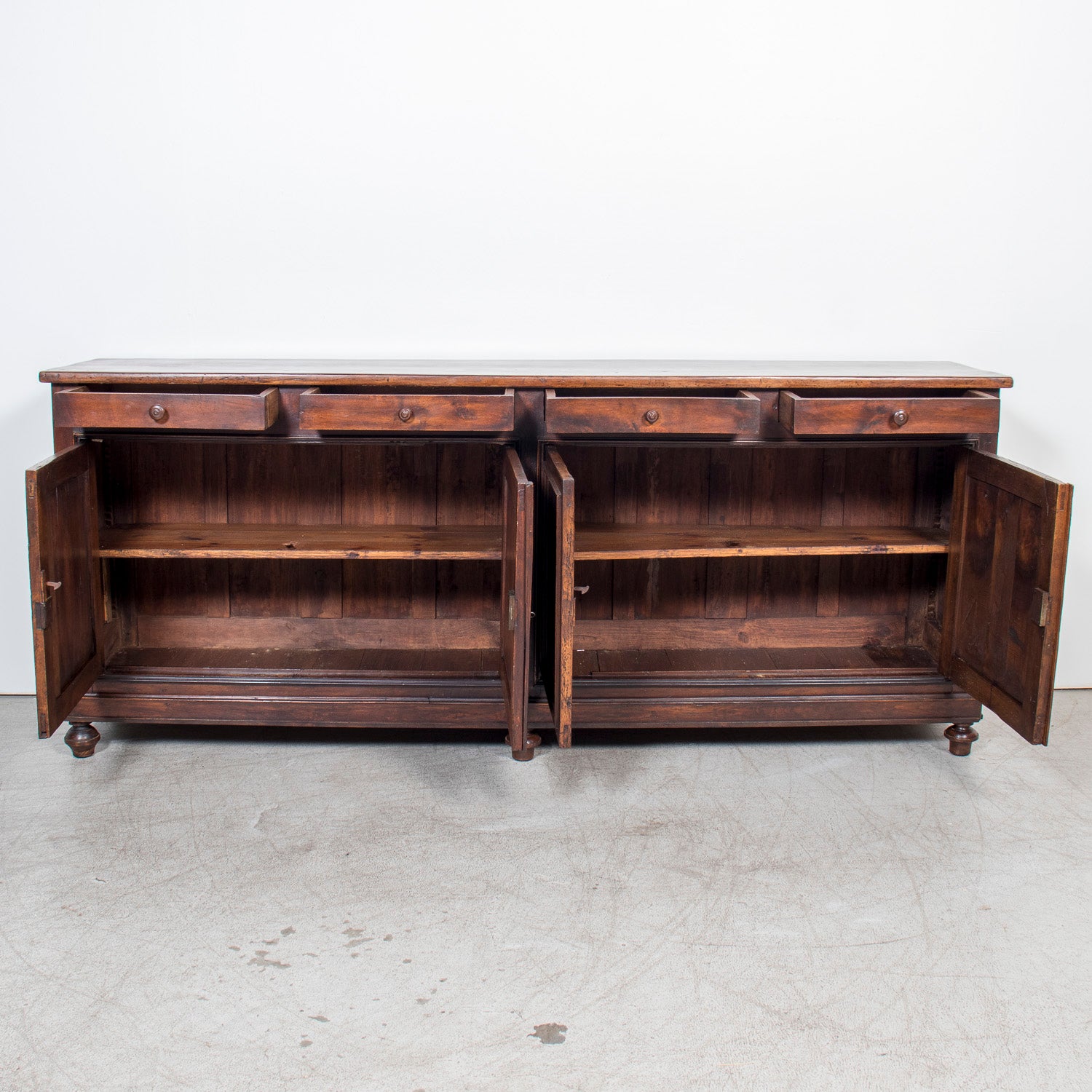 19th Century French Louis XVI Style Walnut Enfilade Buffet from Normandy