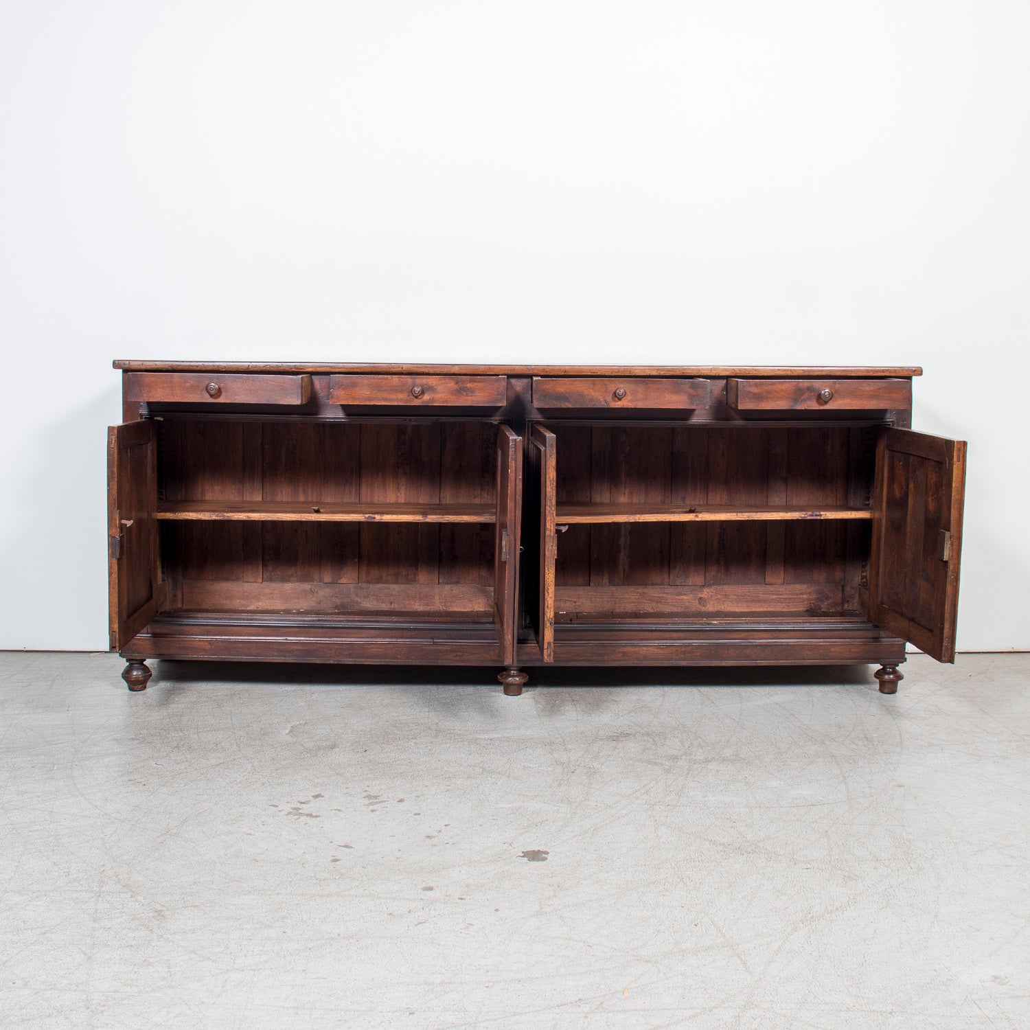 19th Century French Louis XVI Style Walnut Enfilade Buffet from Normandy