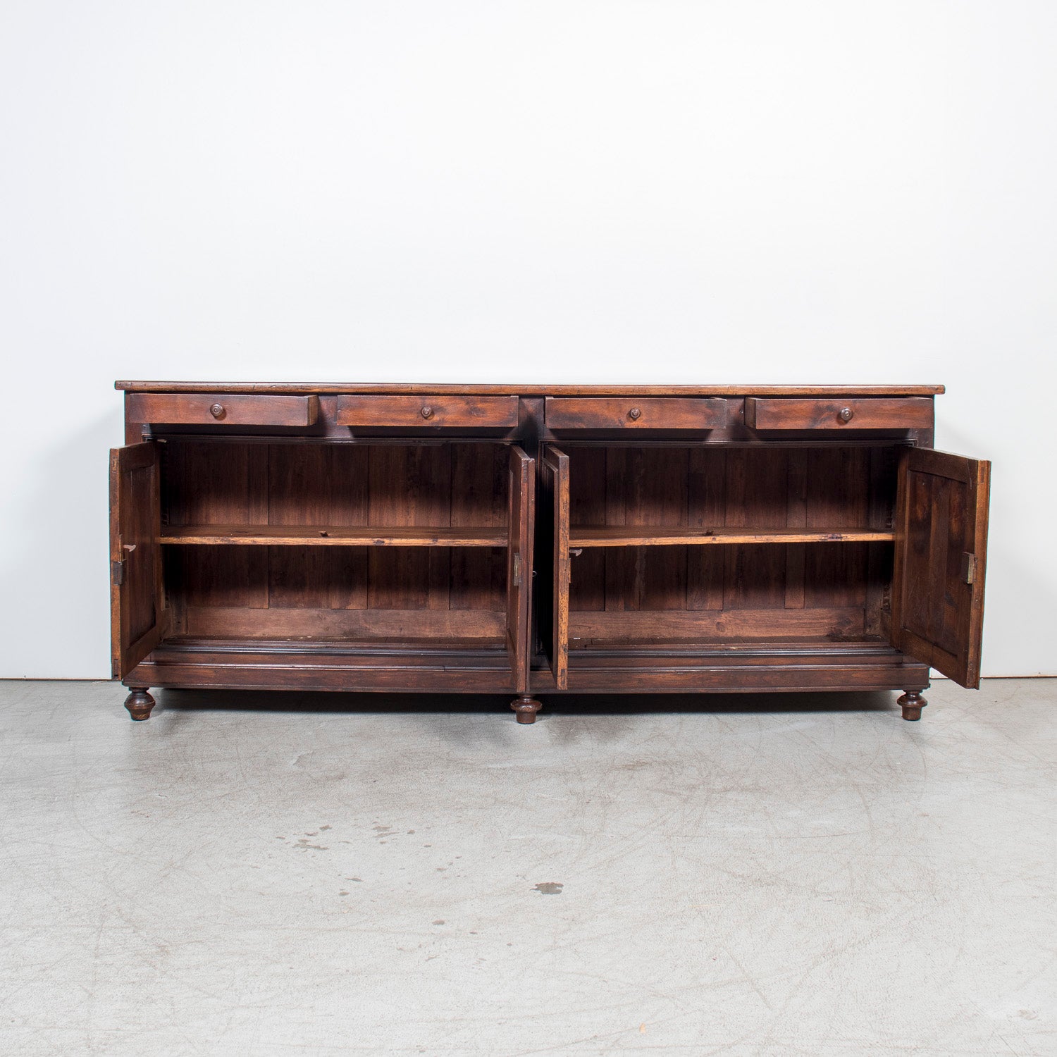 19th Century French Louis XVI Style Walnut Enfilade Buffet from Normandy