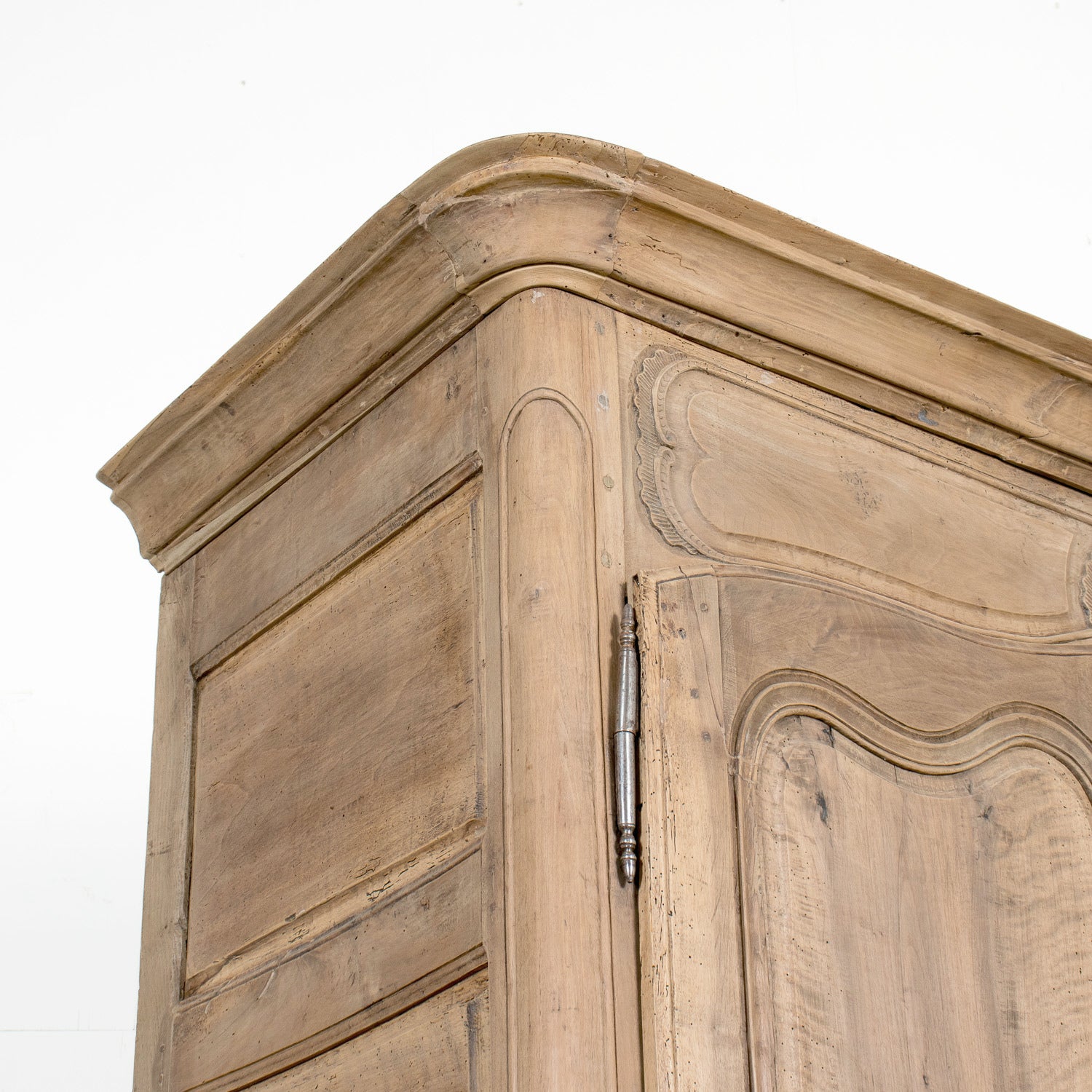 18th Century French Period Louis XV Bleached Walnut Deux Corps Lyonnaise Pantalonnier