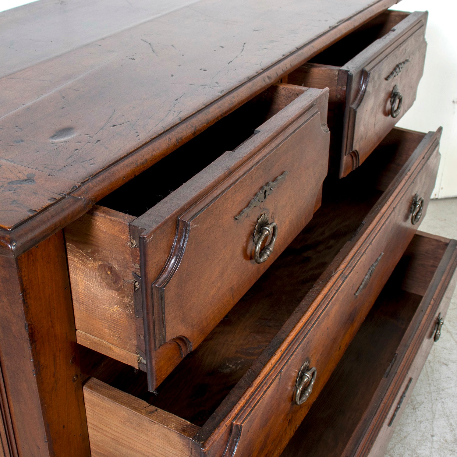 Rare 17th Century French Provincial Louis XIV Period Walnut Commode