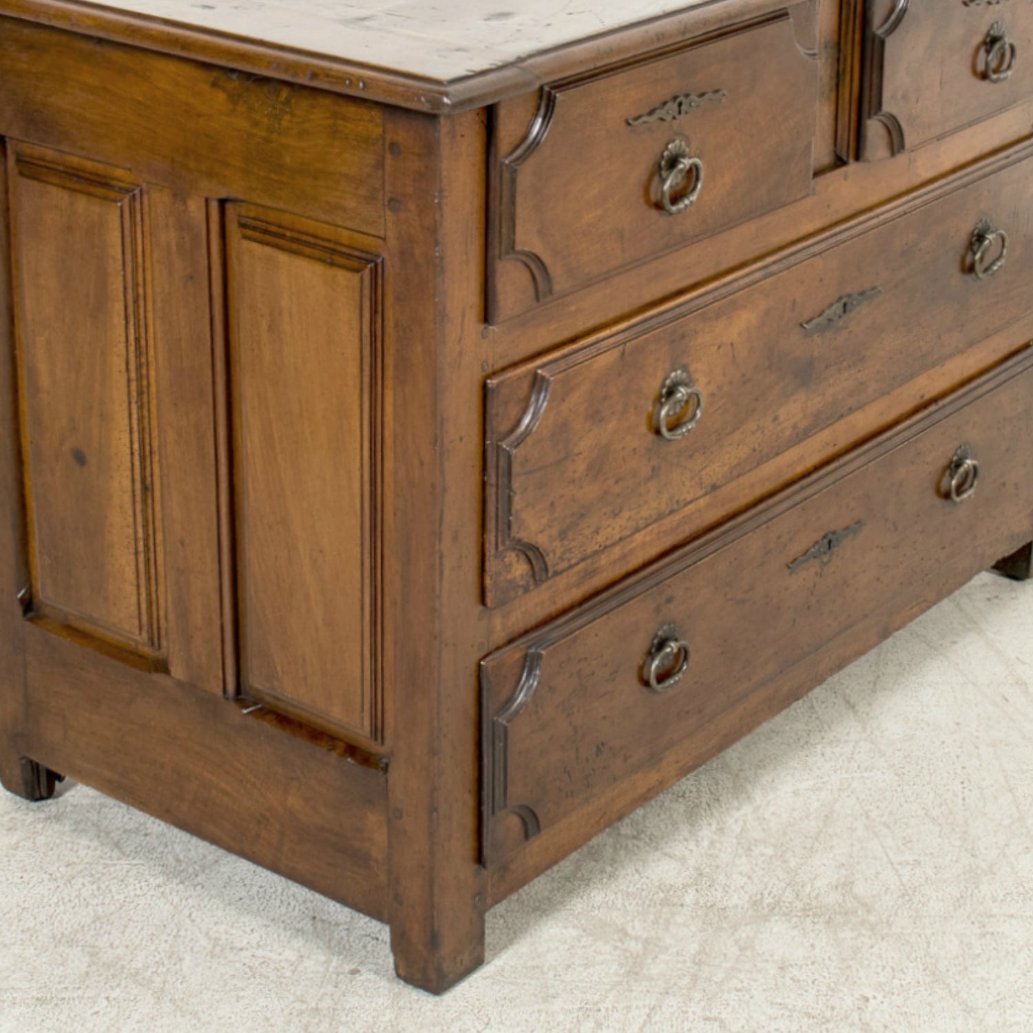 Rare 17th Century French Provincial Louis XIV Period Walnut Commode