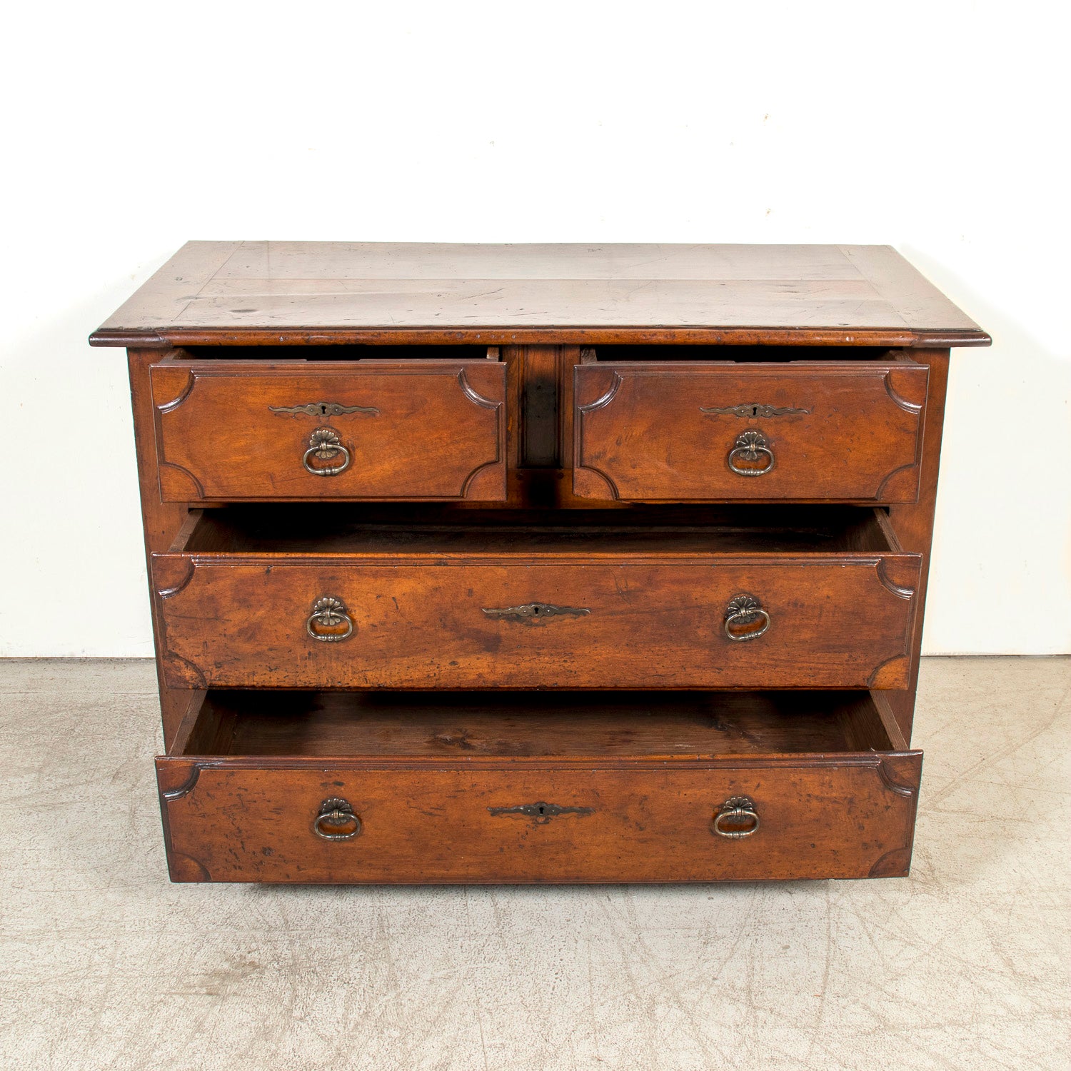Rare 17th Century French Provincial Louis XIV Period Walnut Commode
