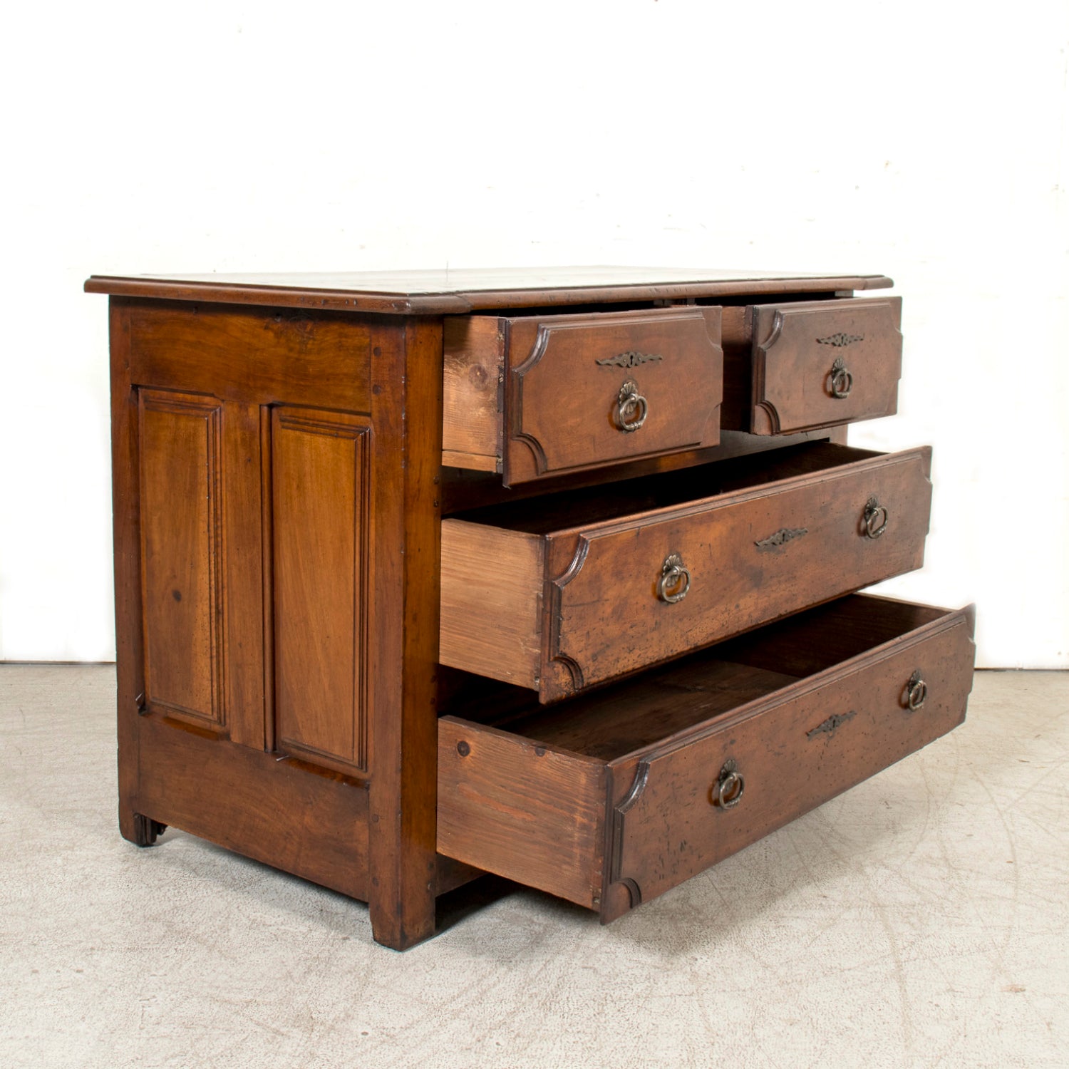 Rare 17th Century French Provincial Louis XIV Period Walnut Commode